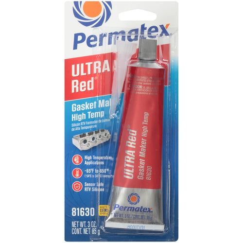Ultra Red Permatex High Temperature Gasket Maker, 3 oz