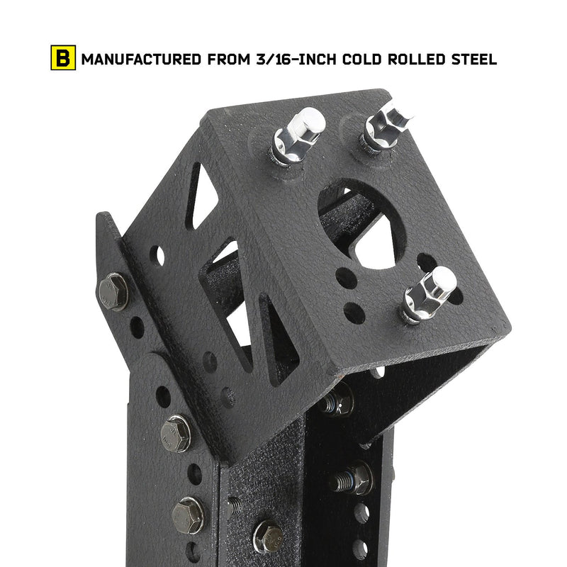 SLANT BACK SmittyBilt TIRE MOUNT - SB76857-05