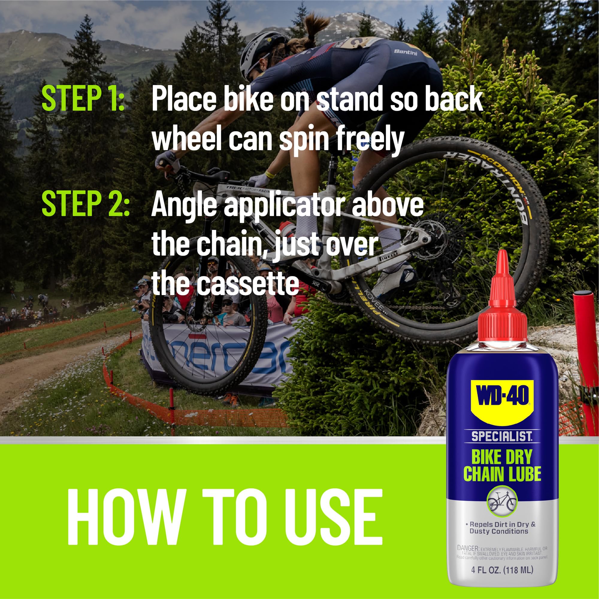Bike Dry Chain Lube WD-40 Specialist, 4 OZ