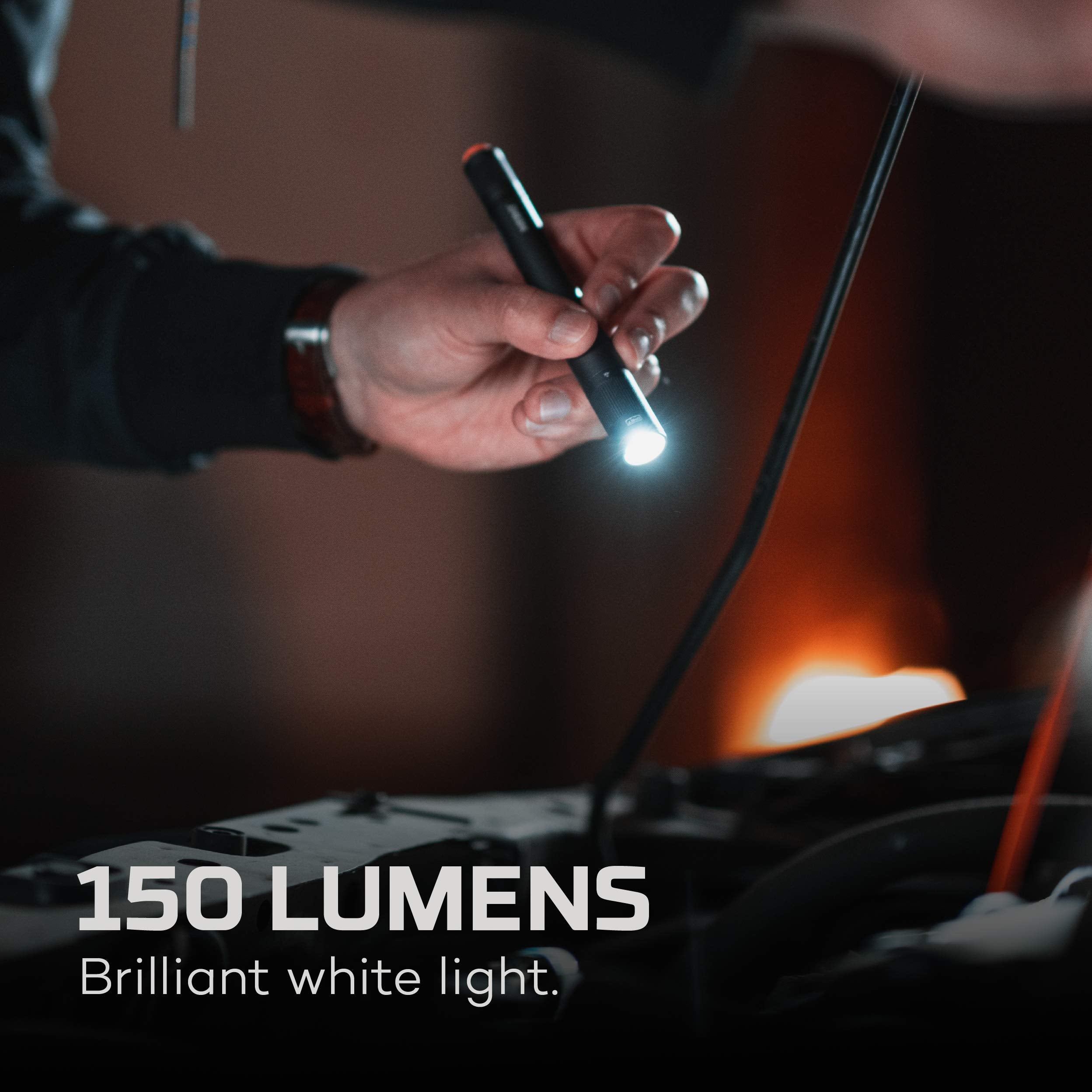 150 Lumen NEBO Columbo LED Pen Light Flashlight | 150 Lumen Inspector Light Powered by 2 AAA Batteries