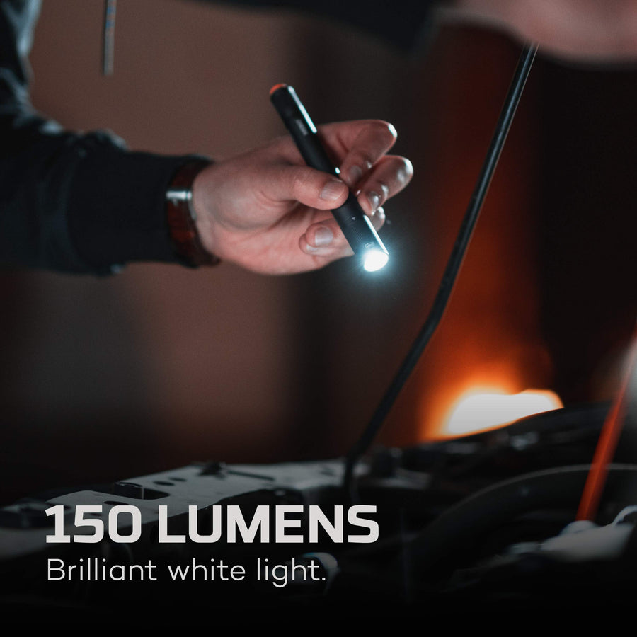 150 Lumen NEBO Columbo LED Pen Light Flashlight | 150 Lumen Inspector Light Powered by 2 AAA Batteries