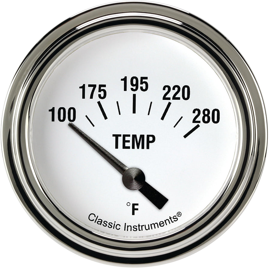 White Hot Classic Instruments WH226SLF-06 2 5/8 in Water Temperature Gauge 3/8