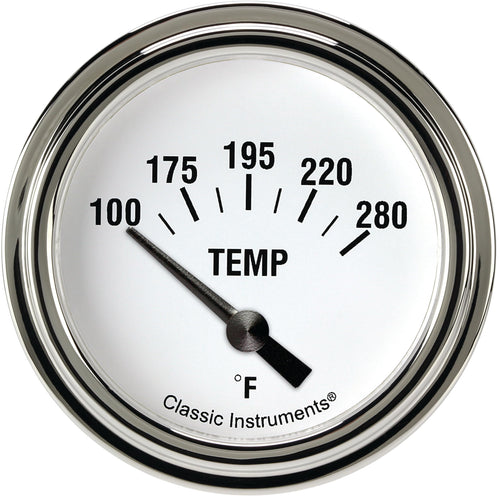 White Hot Classic Instruments WH226SLF-06 2 5/8 in Water Temperature Gauge 3/8