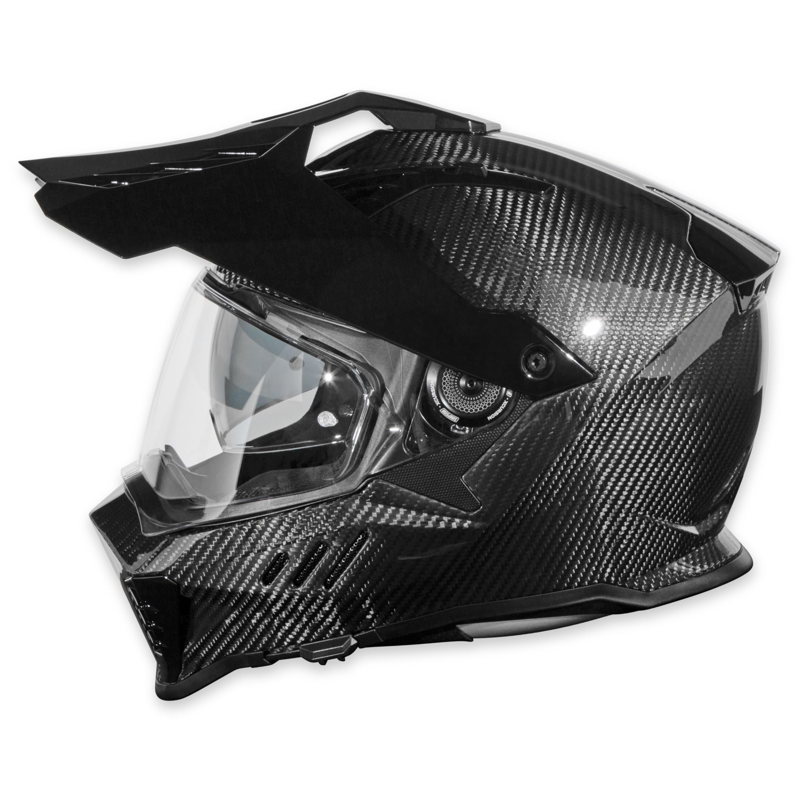 Simpson Bandit Xcursion Motorcycle Helmet - Carbon - 2XL | Off Road Dirt Bike UTV Motocross ATV | Full Face | Removable Peak | Clear Pinlock Anti-Fog Visor Shield | DOT ECE Certified (XBC2X)