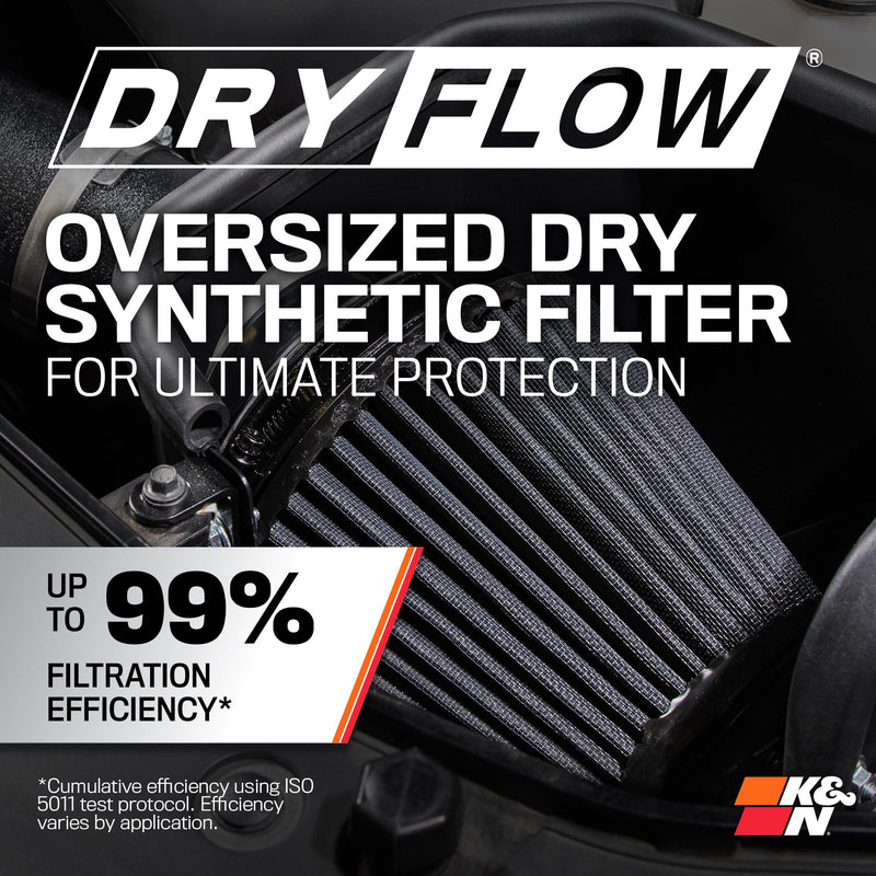 Cold Air Intake System K&N: Dry-Flow Air Filter, Increase Performance & Towing: Compatible with 2011-2025 Dodge/Jeep Durango, Grand Cherokee, 30-1563
