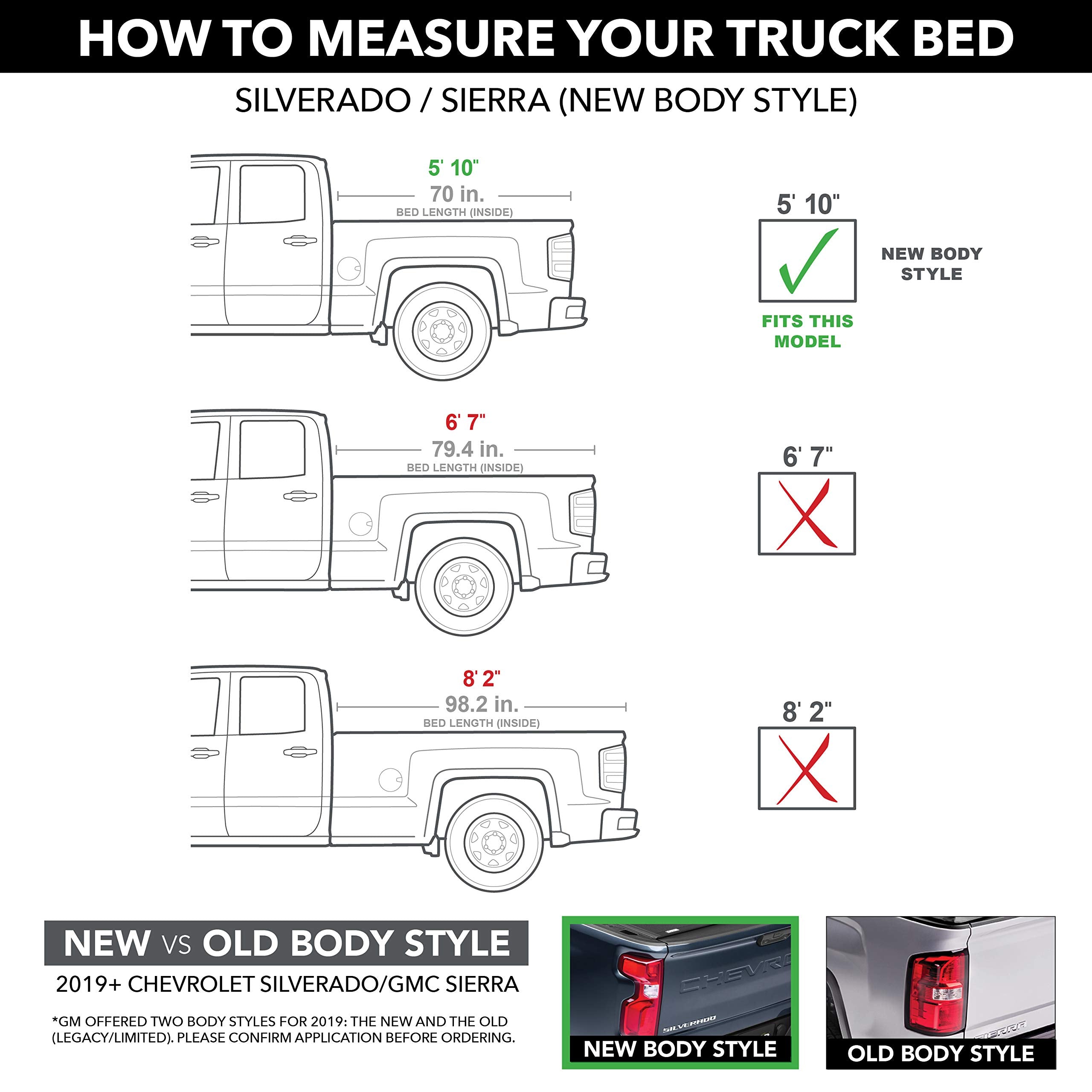TruXedo Sentry Hard Rolling Truck Bed Tonneau Cover | 1574301 | Fits 2020-2024 Chevy/GMC Silverado/Sierra (with CarbonPro Bed) 5' 10" Bed (69.9")