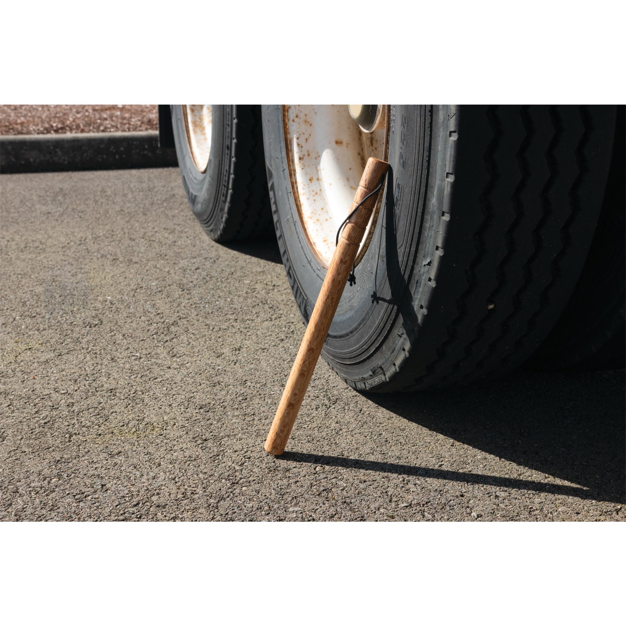 W3069 Performance Tool 18-in, 10 Ounce Solid Wood Tire Thumper for Checking Tire Pressure on Large Vehicles, Buses, Semi-Trucks, RVs, Trailers, SUVs with Hardwood Construction and Wrist Strap