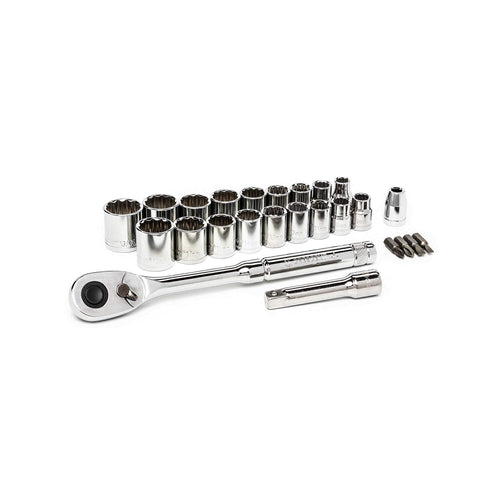 Crescent 25 Piece 12 Point 3/8" Drive Standard SAE/Metric Mechanics Tool Set - CSWS7C