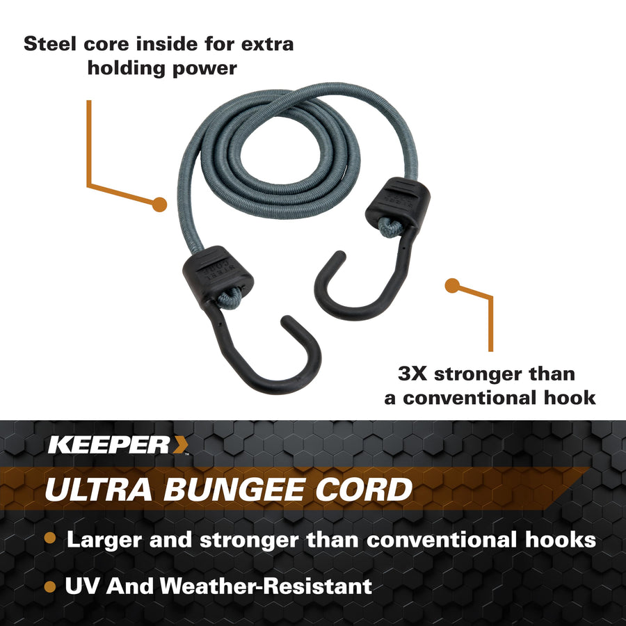 48” Keeper Ultra Bungee Cord - UV and Weather-Resistant