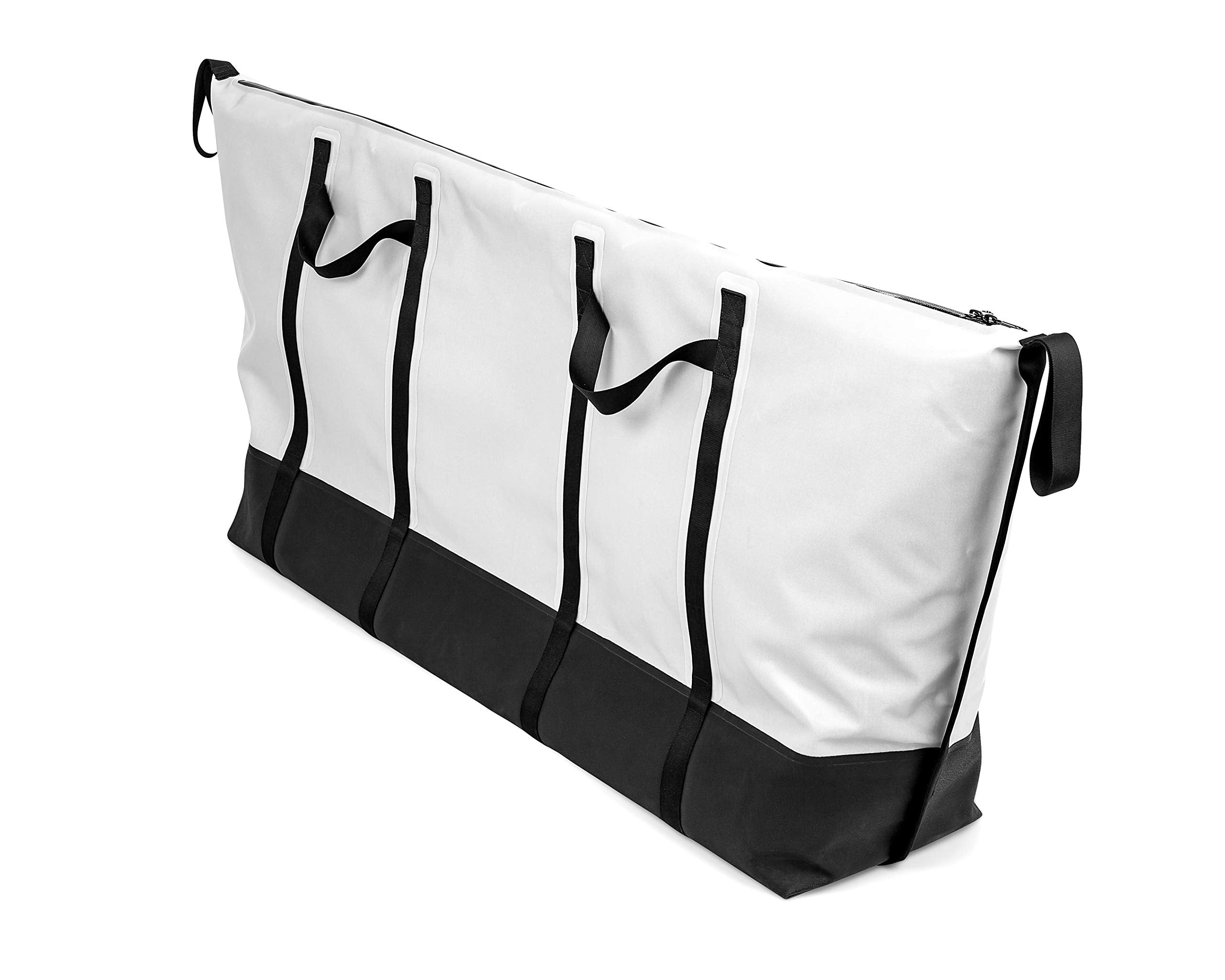 Heavy Duty Kuuma 240 Quart Insulated Fish Bag with Drain Plug - Keeps Your Fish Cool and Fresh (50186), White/Black