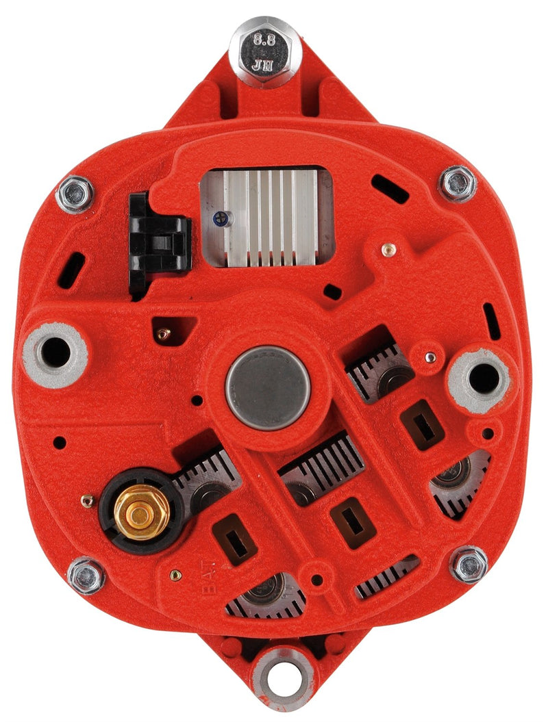 Alt GM CS144 Powermaster Red Wrinkle 300A XS Volt™ 6 grv Pulley/Baffle Str MTG Note:Competition Only-Not for Street Use