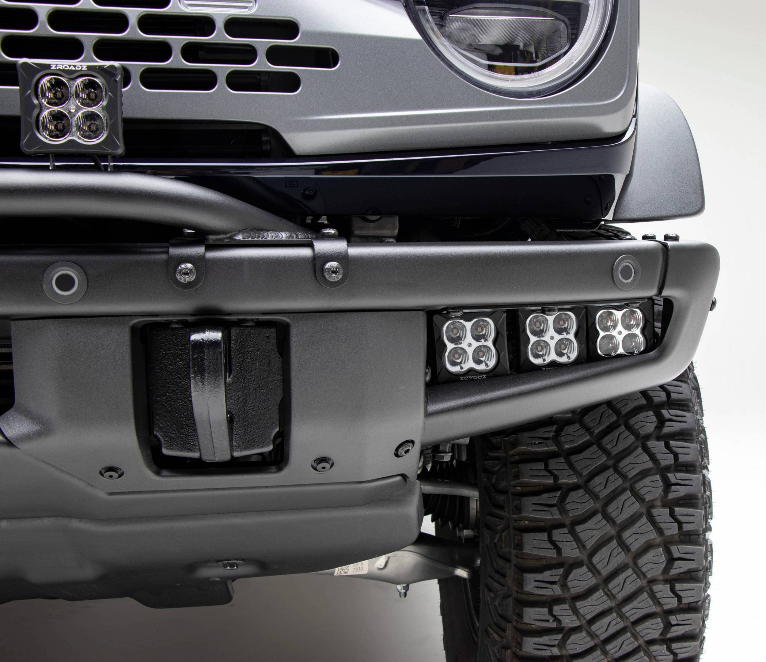 ZROADZ Fog Front Bumper LED KIT for a 2021-2022 Ford Bronco, Includes (6) 3 inch Amber LED Pod Lights - Part # Z325401-KITA