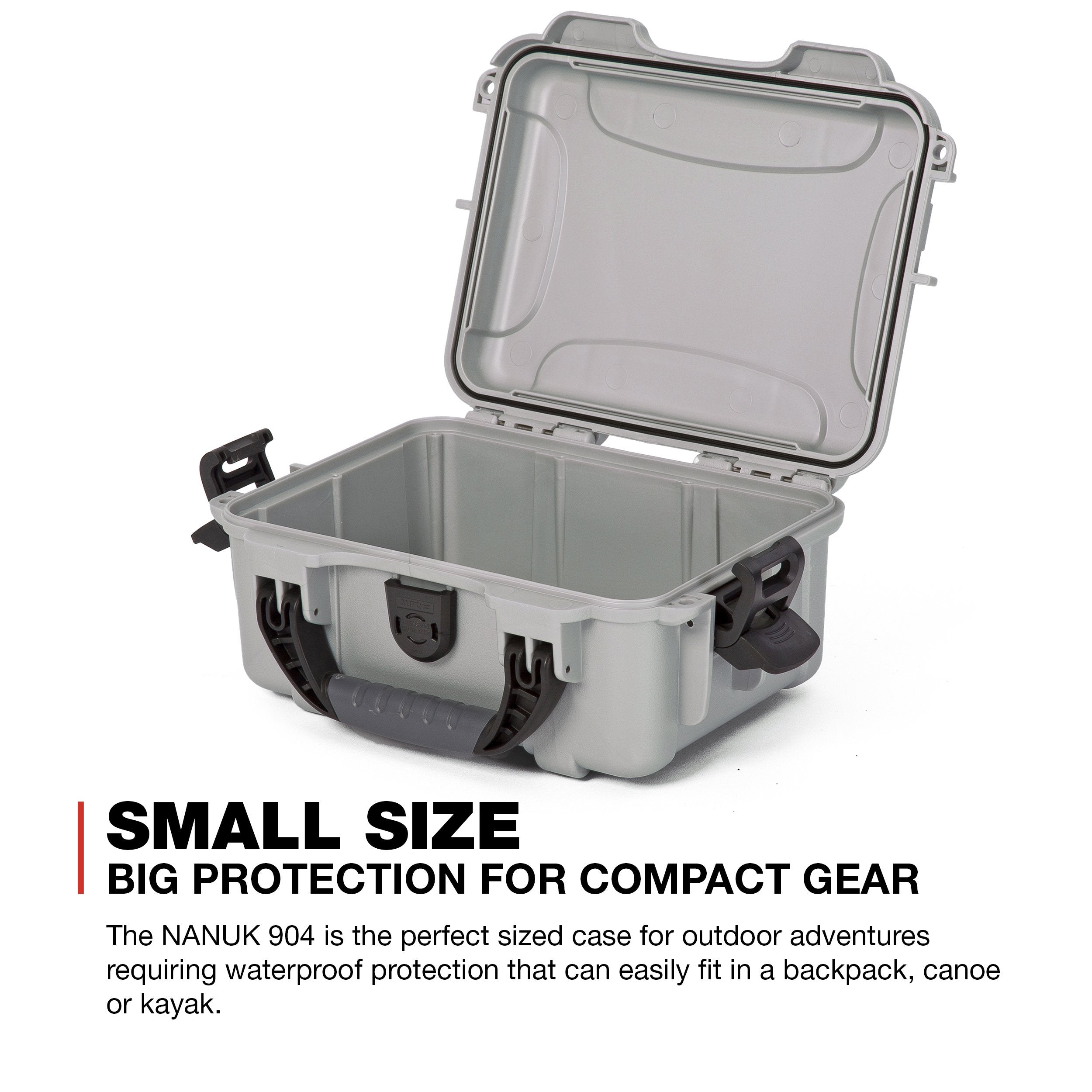 Waterproof Nanuk 904 Hard Case Empty - Silver