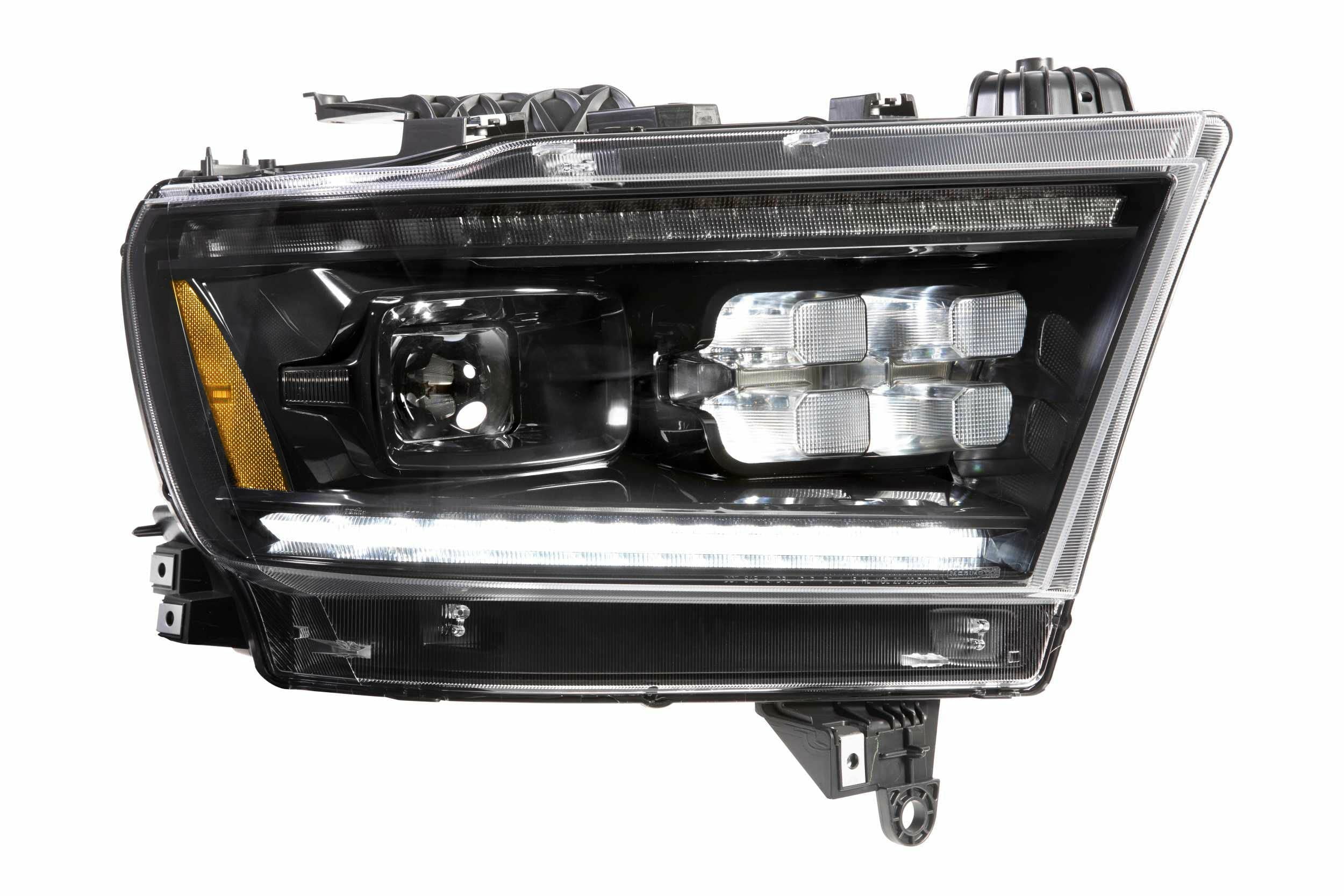 Morimoto LED XB Headlight Housing Upgrade, Fits 2019+ Dodge Ram 1500, Plug and Play Replacement, DOT Approved LED Assembly with Switchback Sequential Turn Signals & UV Coated Lens (1x LF523-ASM)