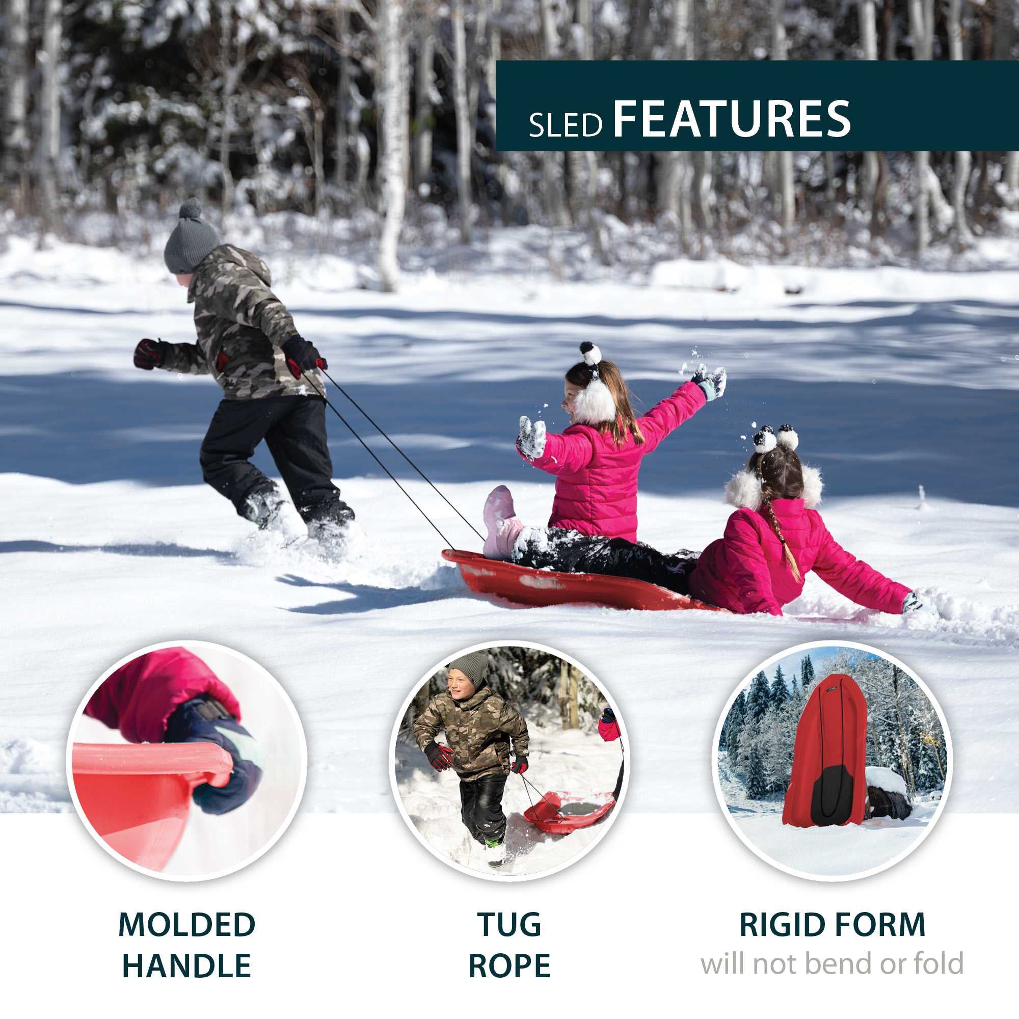 48" Lifetime Premium Snow Sled, 2 Pack