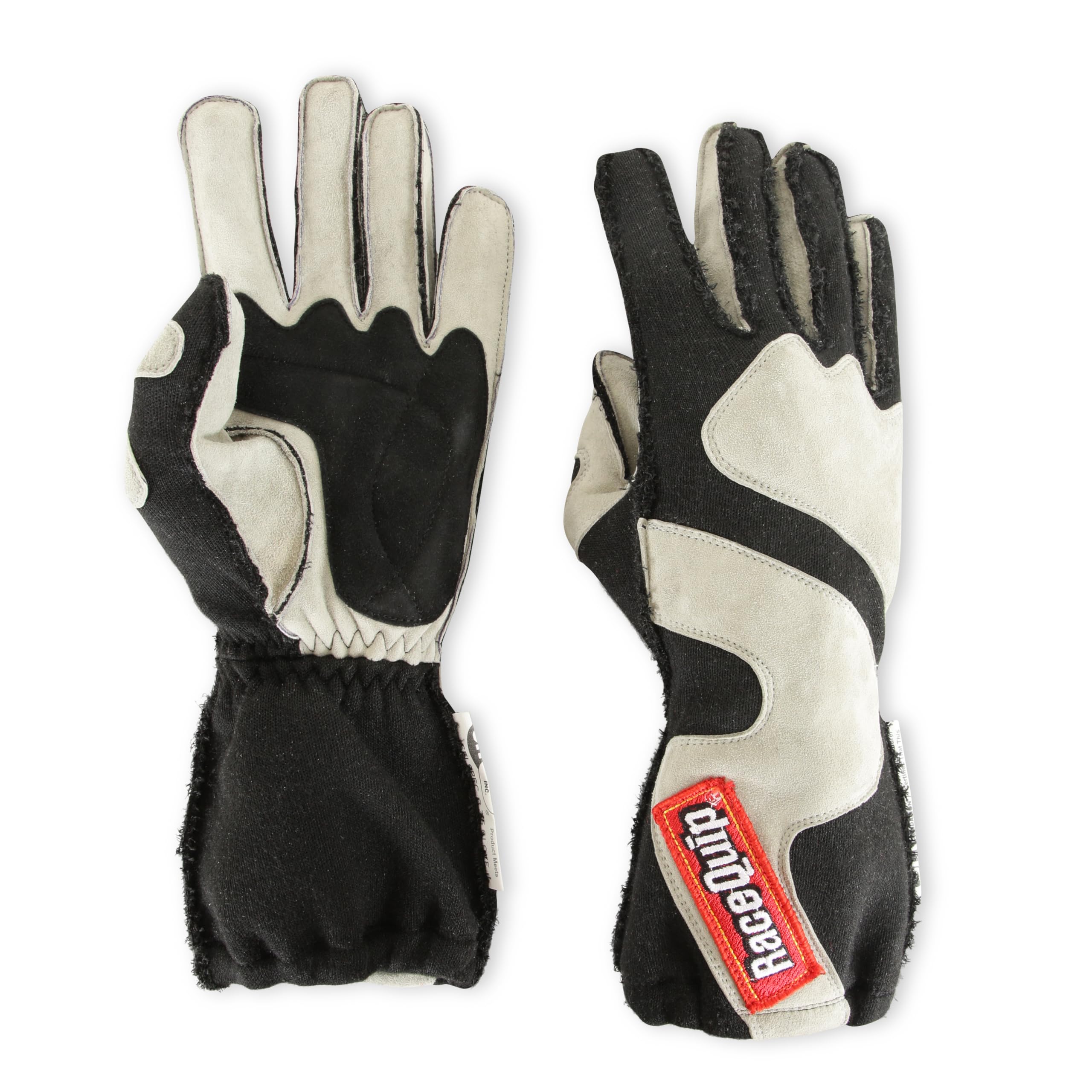 356602RQP RaceQuip® Driving Gloves 356 Series - SFI 3.3/5 - Black/Gray - Small