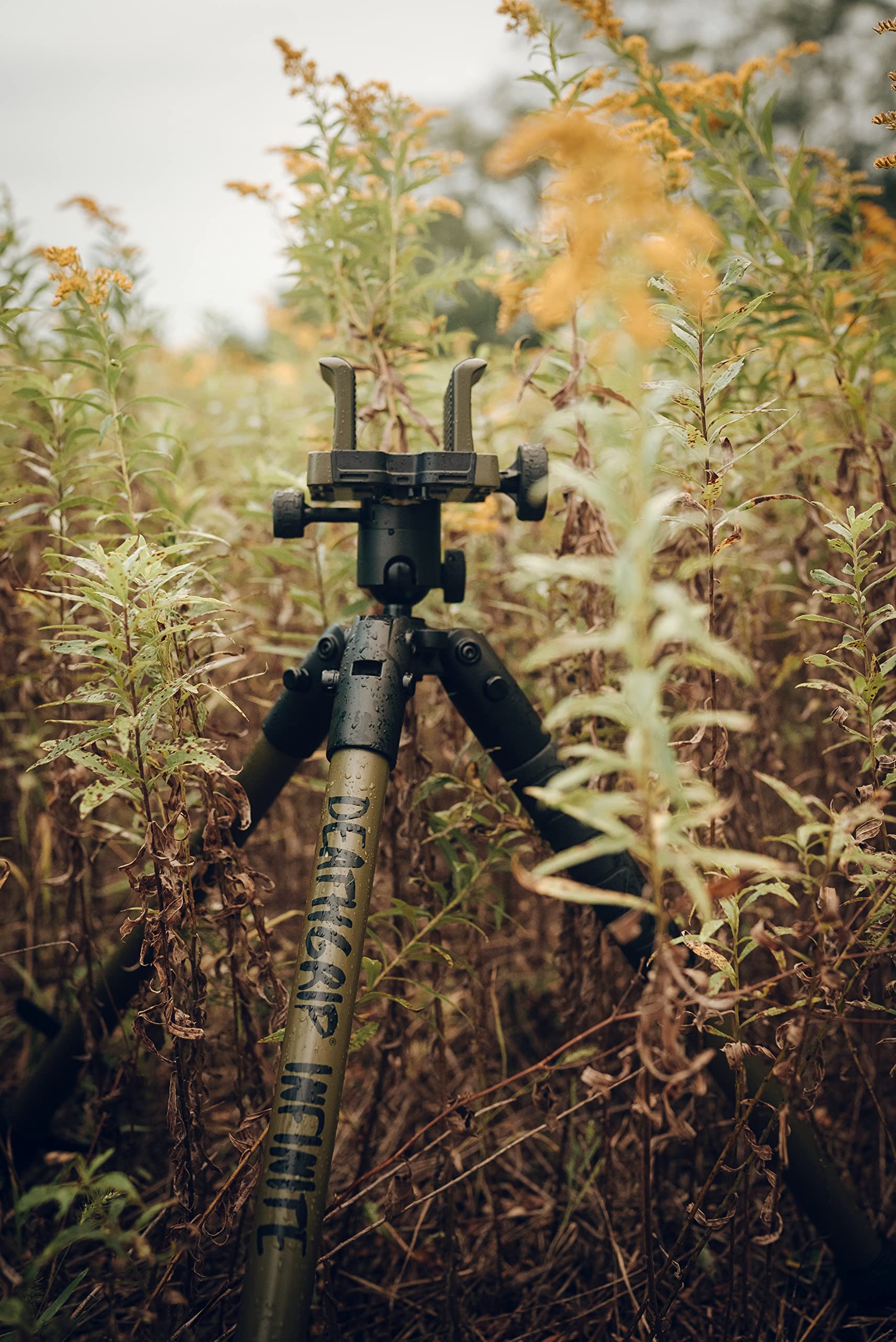 DeathGrip BOG Infinite Aluminum Tripod with Heavy Duty Construction, 360 Degree Ball Head, Quick-Release Arca-Swiss Mount System, and Optics Plate for Hunting, Shooting, Glassing, and Outdoors