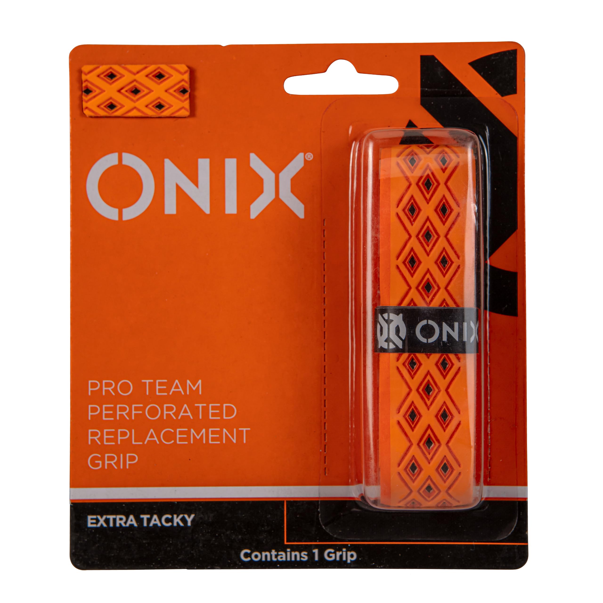 Onix Pro Team Pickleball Perforated Replacement Grip — Black/Orange