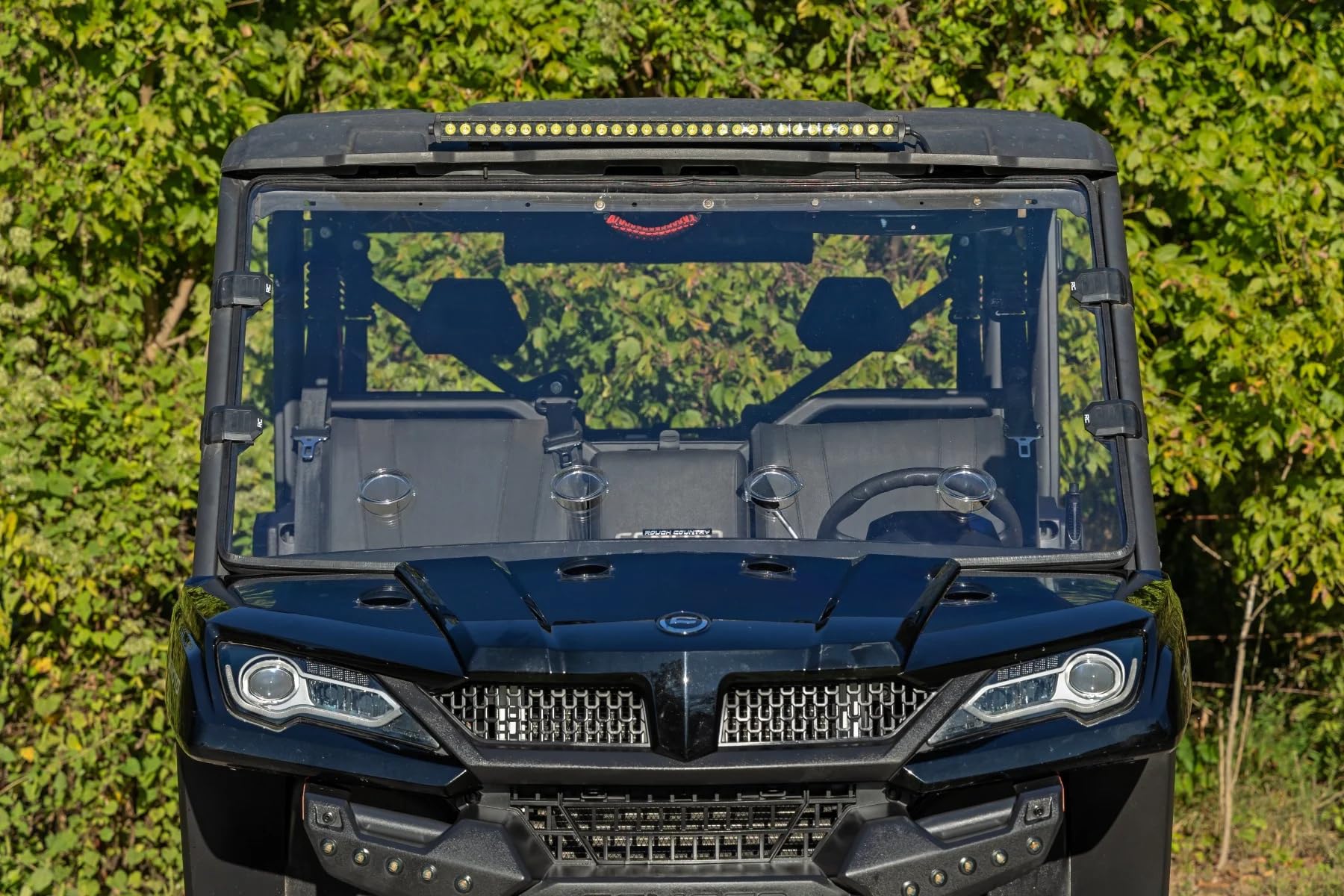 Full Vented Windshield Rough Country for CF Moto UForce 1000, 1000XL (2021-2025) - Scratch Resistant 1/4" Polycarbonate, 250x Stronger than Glass