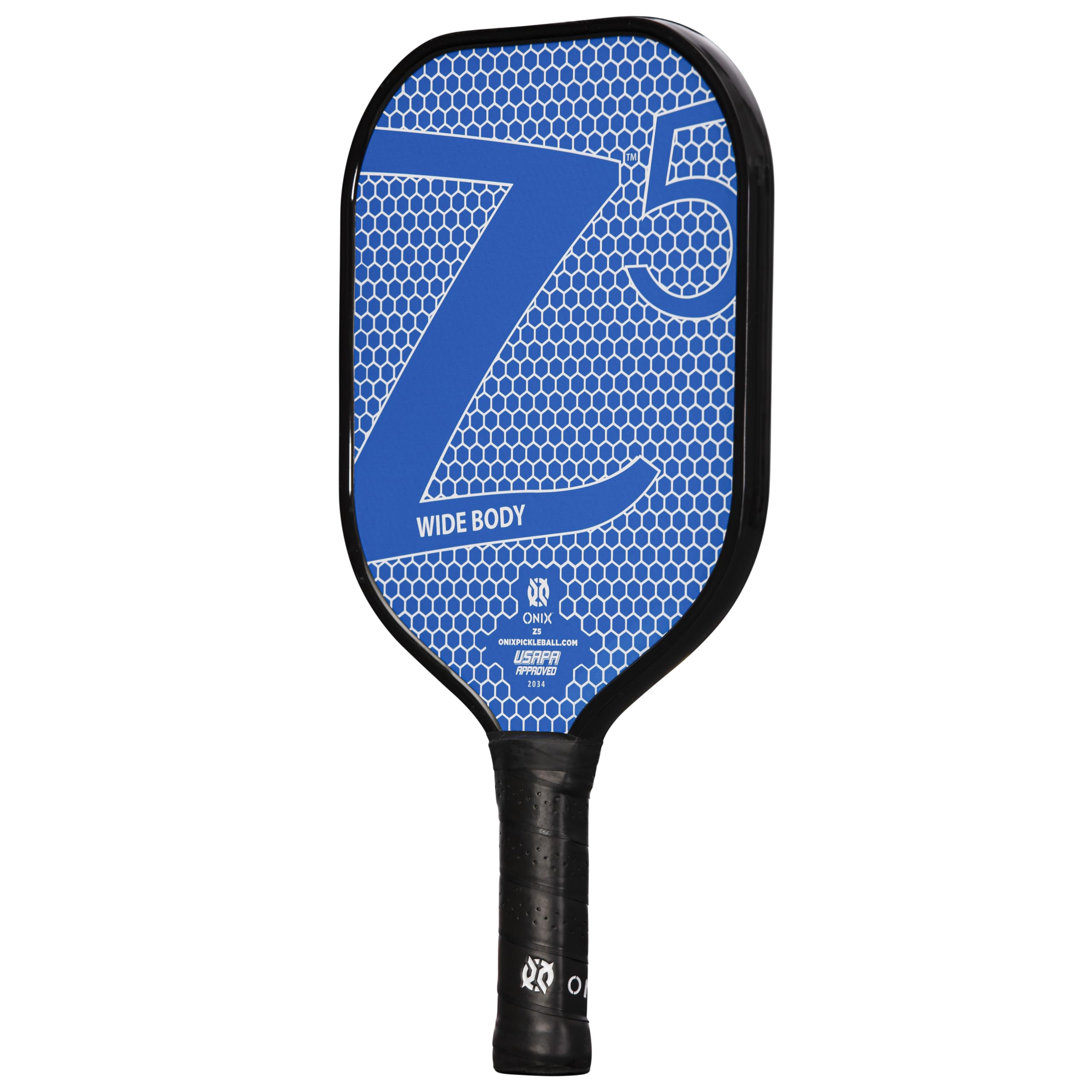 Composite Onix Z5 Pickleball Paddle Features Nomex, Paper Honeycomb Core and Fiberglass Face