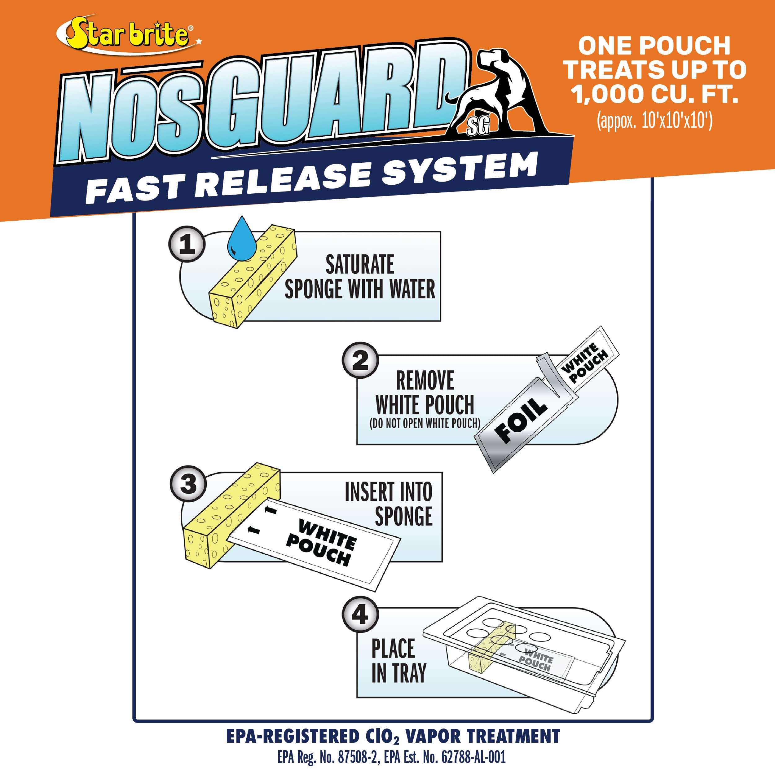Mildew Odor Control STAR BRITE - Fast Release System - Ideal for Boat, RV, Auto & Cabins Coming Out of Storage - Permanently Remove Odor in 4-6 Hours (89970)