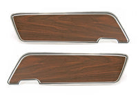 Deluxe Door Panel Inserts Scott Drake C9ZZ-6523942-3W Walnut