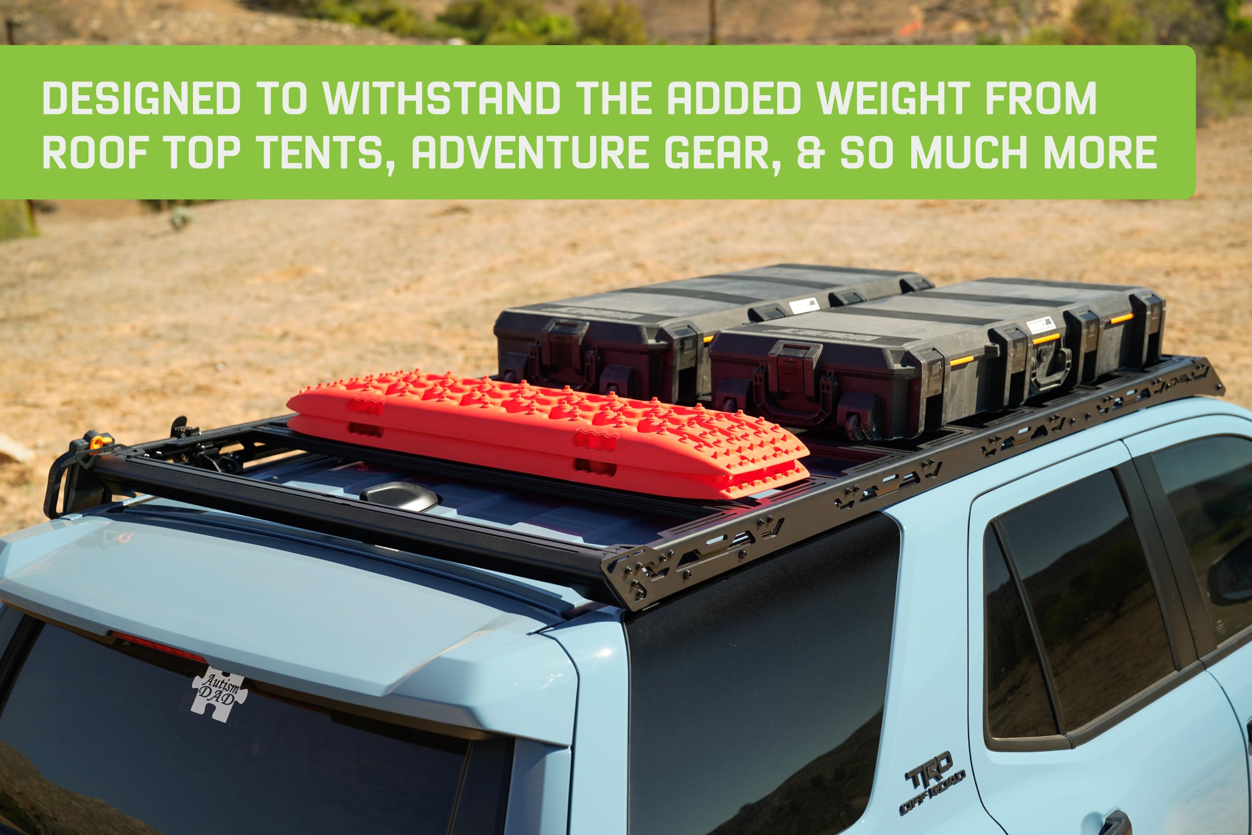 Offroad DV8 Spec Series Roof Rack for 2025-2026 Toyota 4Runner | Strong & Sleek Design for Securely Transporting Your Gear in Style | Side & Rear Light Mounts | Aluminum & Steel Construction