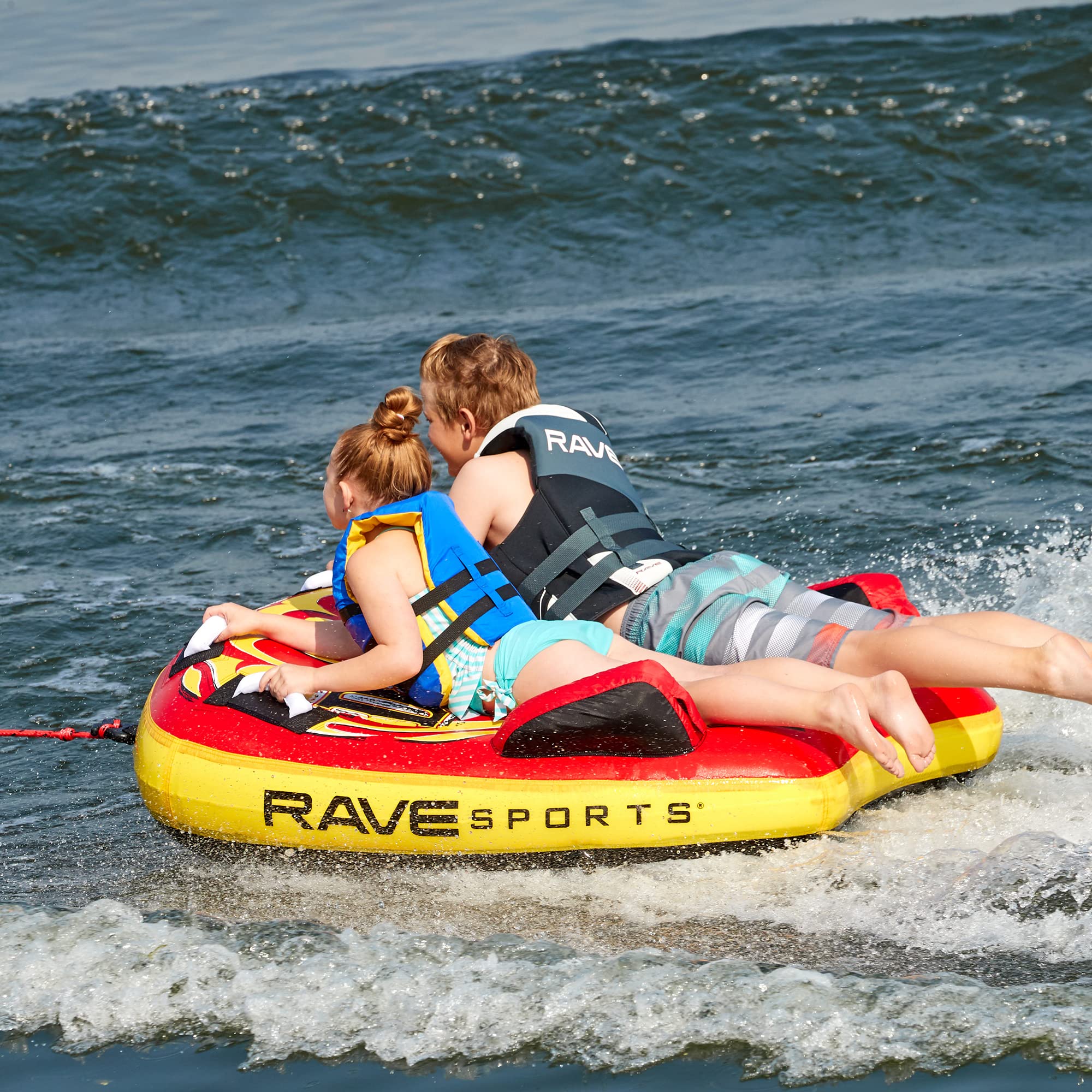 Diablo II RAVE Sports Boat Towable Tube - Inflatable Boating Tube for 1-2 Riders