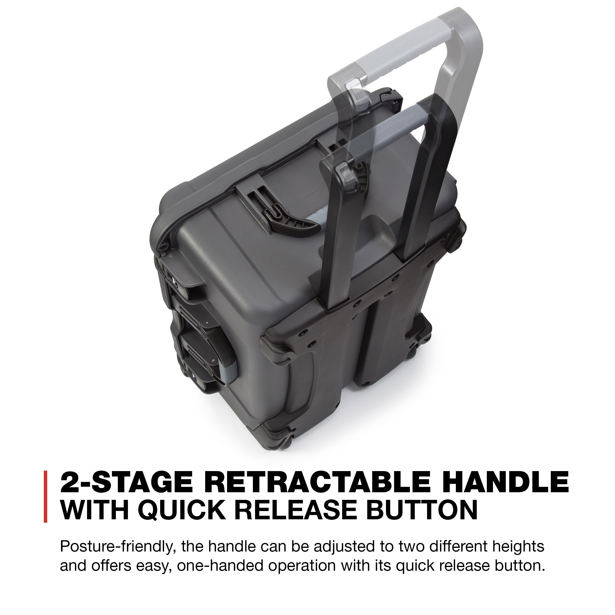Waterproof NANUK 950 Hard Case with Wheels and Padded Divider - Graphite