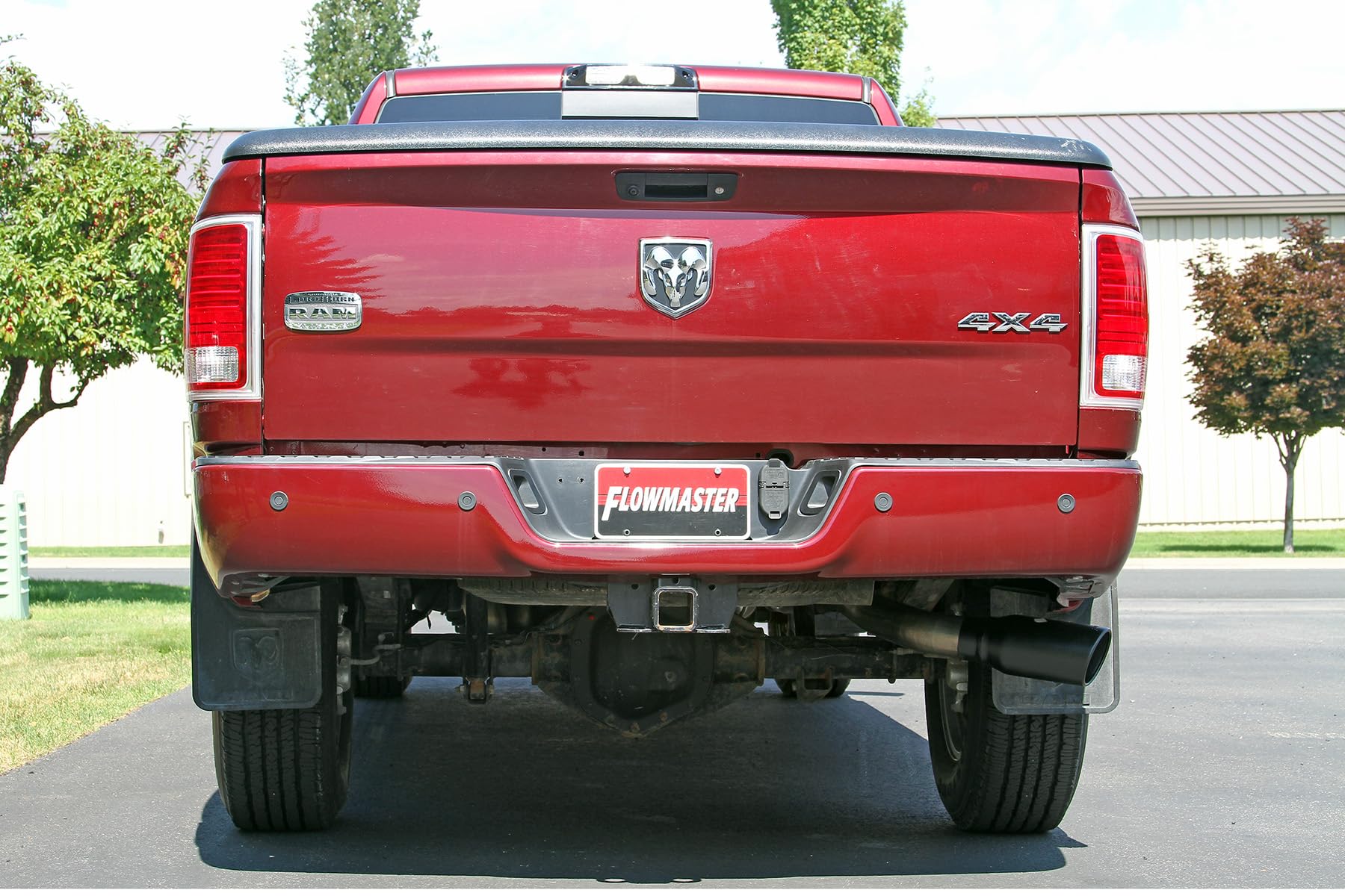 Flowmaster FlowFX 717930 Cat-Back Exhaust Kit Single Side Exit 3.5 Inch 409 Stainless Steel 5 Inch Black Ceramic Coated 304 Stainless Steel Tip Compatible with 2014-2024 RAM 2500 3500 6.4L 2/4WD
