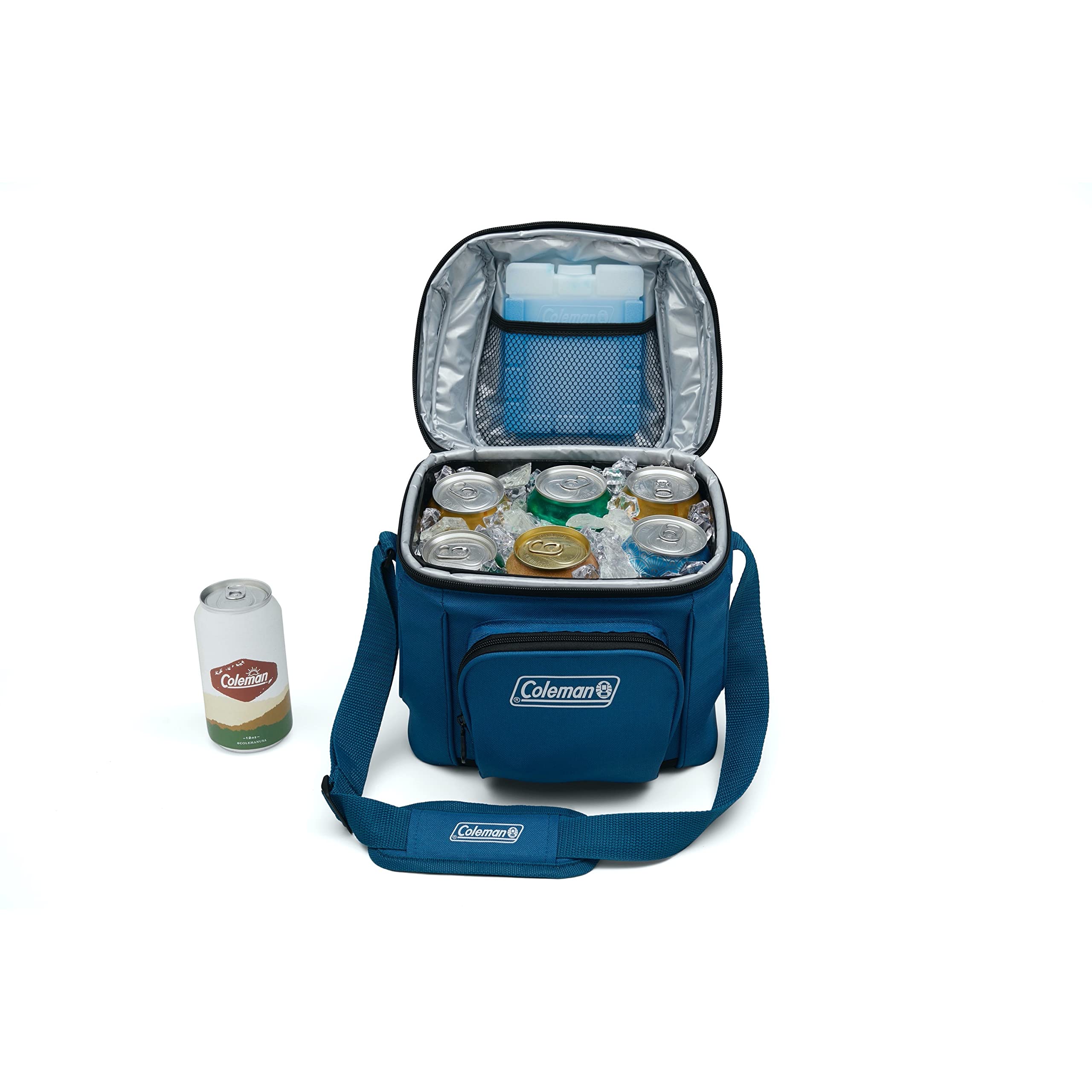 Coleman Insulated Chiller Soft Cooler, Leakproof 9/16/30 Can Cooler with 12+ Hour Ice Retention, Made with Recycled Materials, Great for Lunch, Camping, Beach, Pool, Sports, & More