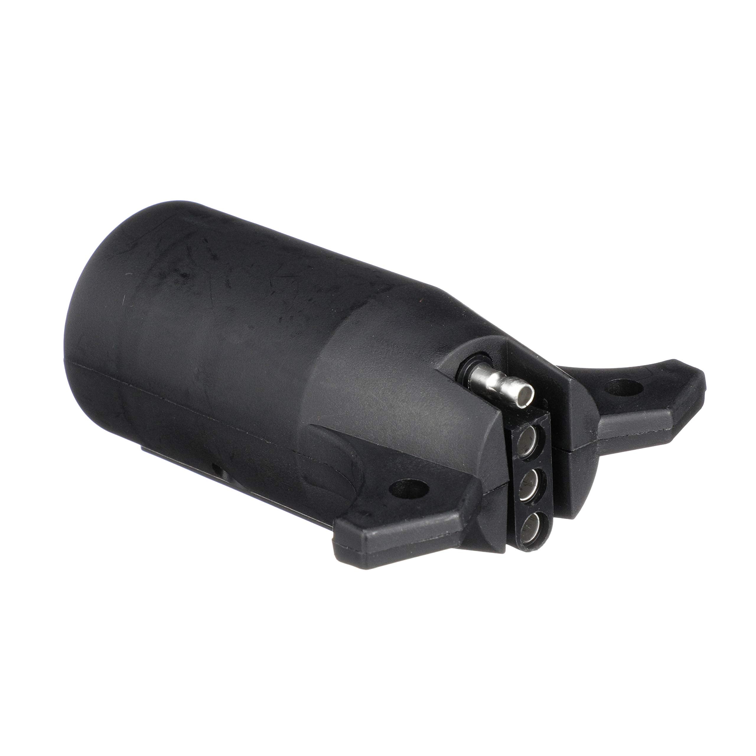 Trailer Adapter Attwood 14135-7 — Connects 7-Blade Round to 4-Pin Flat Connector — for Auxiliary, Taillights and Turn Signals