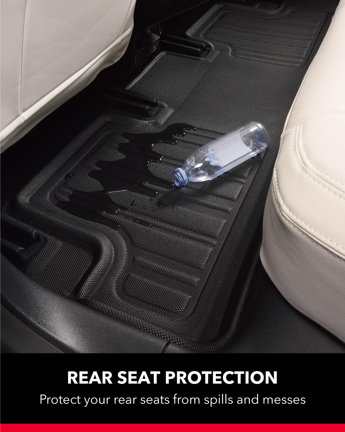 3D MAXpider Elitect Custom Fit Floor Mat (Black) Compatible with Rivian R1S 2022-2024 - Full Set