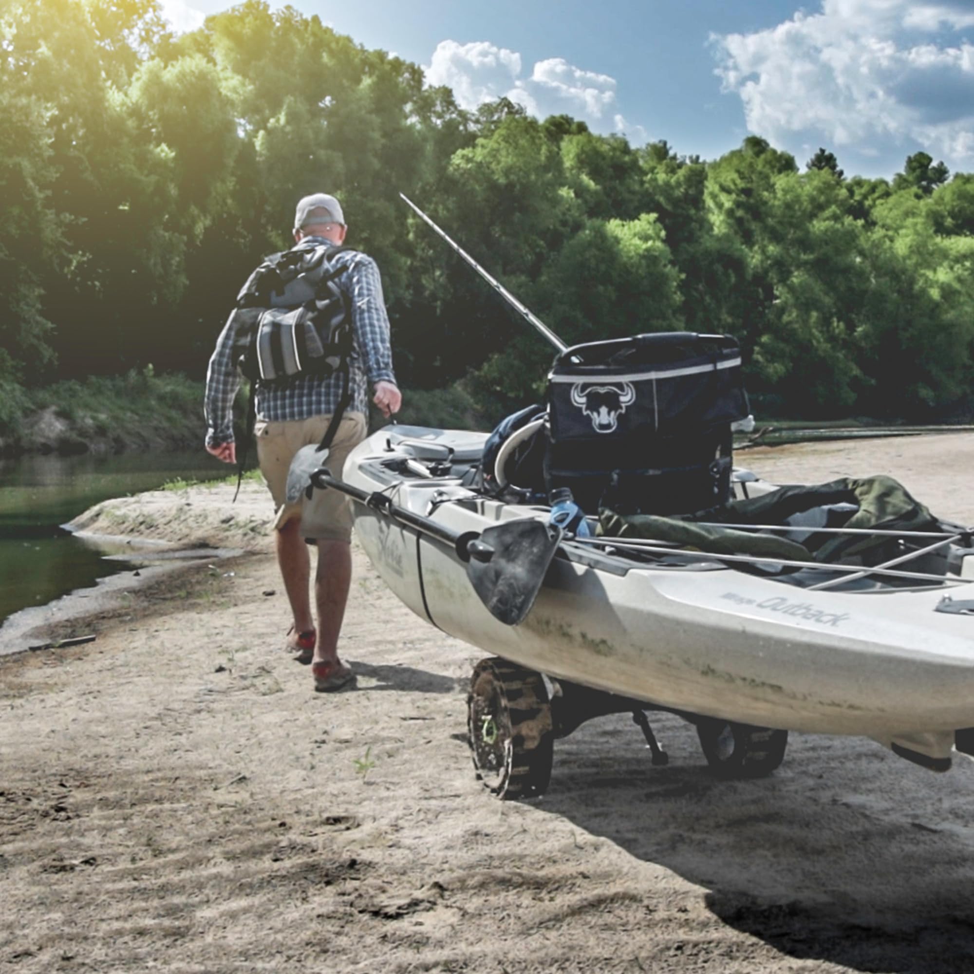C-Tug R Railblaza Heavy Duty Kayak and Canoe Trolley with SandTrakzs Wheels