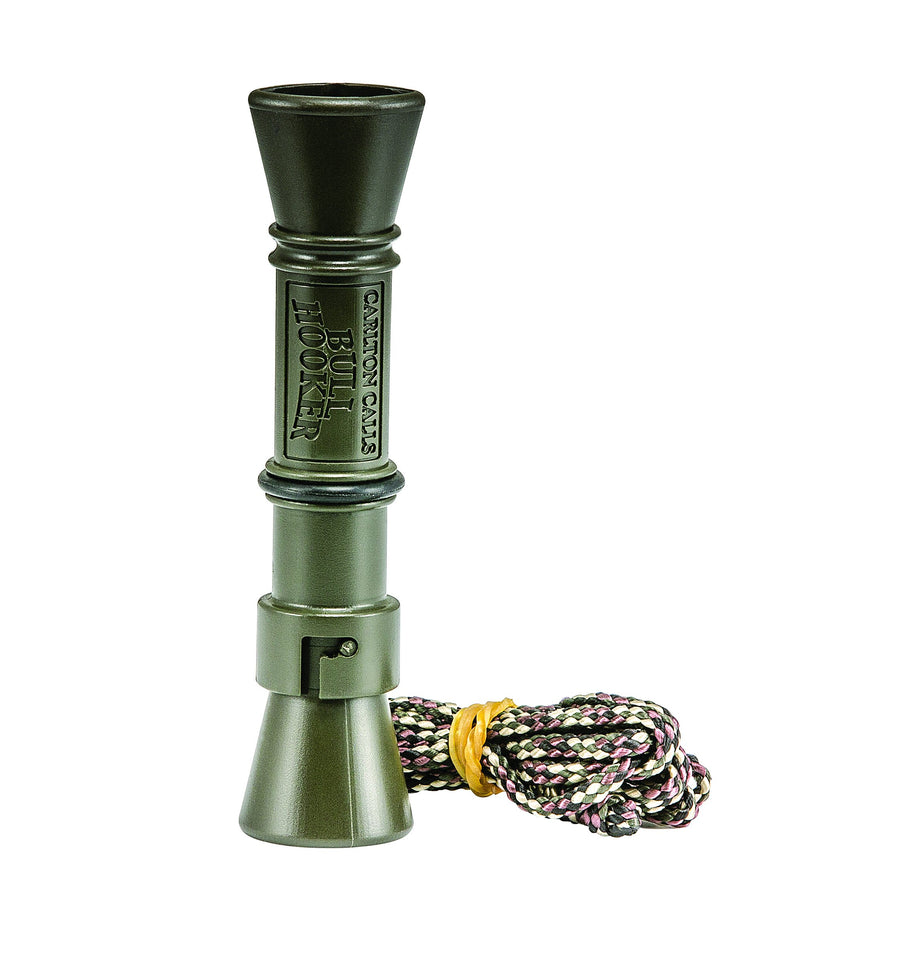 Bull Hooker Cow Call - Hunters Specialties Internal-Reed Design Realistic Authentic Cow Elk Sounds (Carrying Lanyard Included)