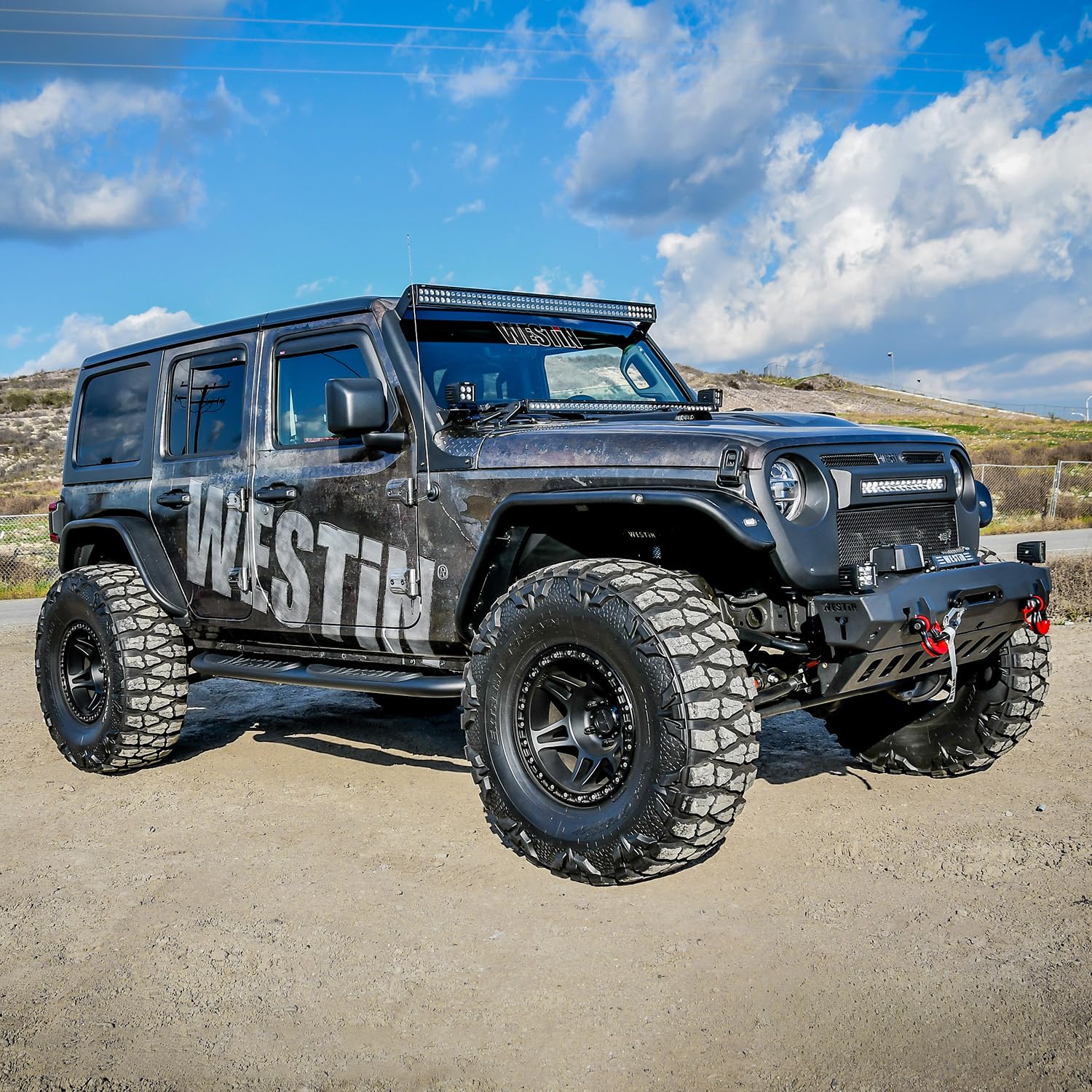 Westin Platinum 4 Oval Nerf Bars 21-4065 fits 2018-2025 Wrangler JL Unlimited 4Door Black Pair
