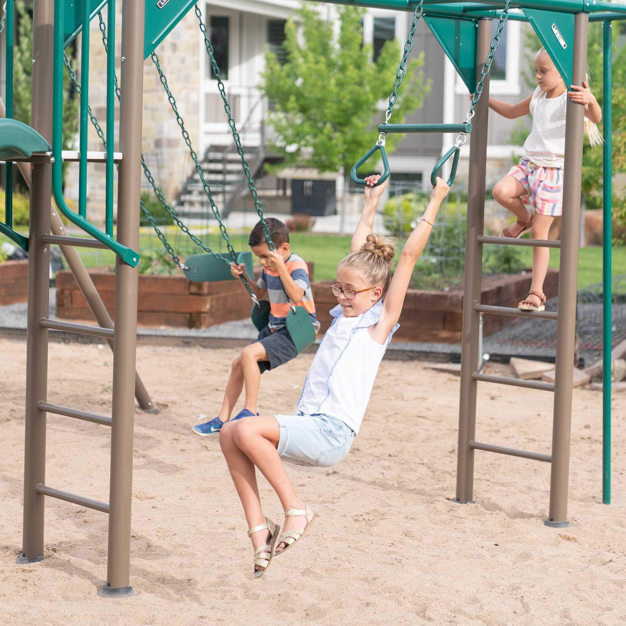 Monkey Bar Adventure Swing Set Lifetime 91028, Earthtone