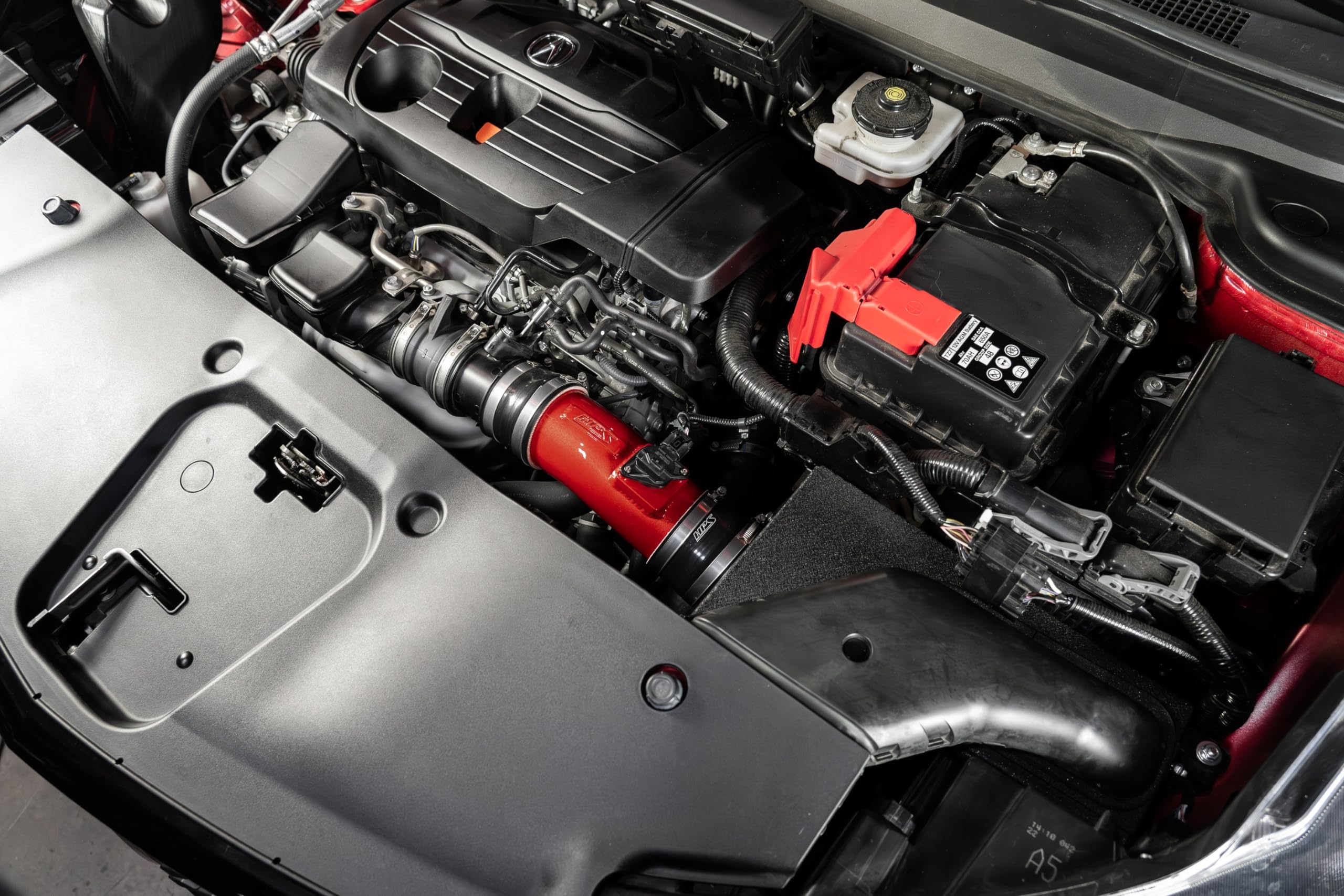 Red HPS Air Intake Kit with Heat Shield Cool Ram Compatible for 2019-2024 Acura RDX 2.0L Turbo, 827-729R