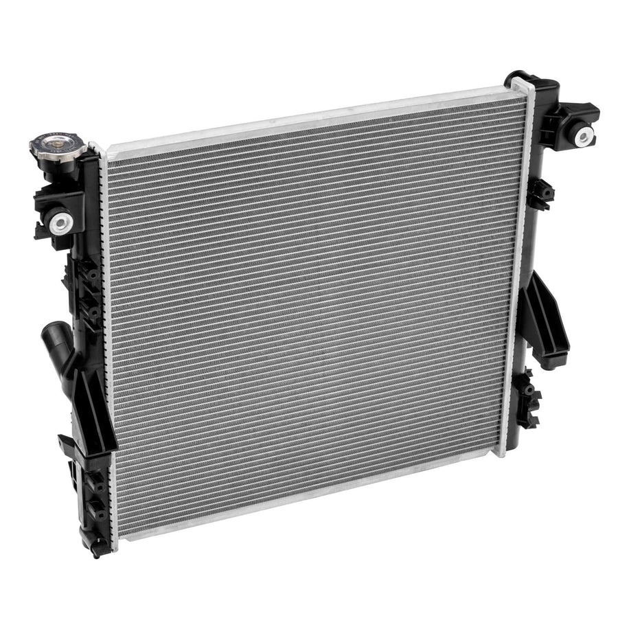 17101.38 | Omix-Ada | Radiator, 1 Row | OE Reference: 55056633AB | Fits 2007-2018 Jeep Wrangler JK 3.6L / 3.8L