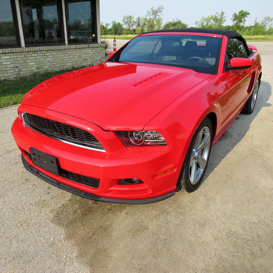 Matte Black Spec-D Tuning Front Bumper Lip Compatible with 2013-2014 Ford Mustang V6/GT/Boss 302