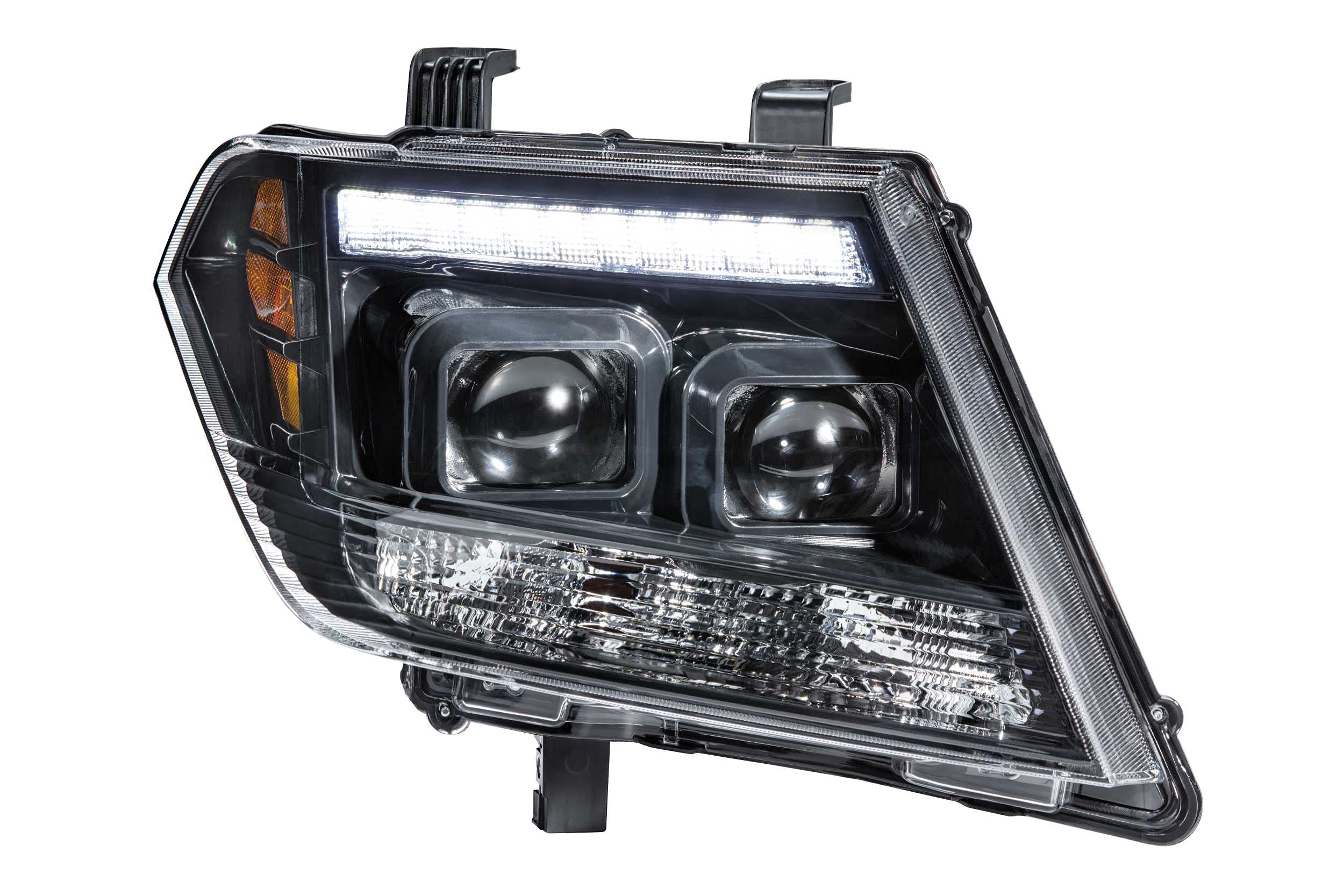 Morimoto XB LED Headlight Housing Upgrade, Fits 2009-2019 Nissan Frontier, Plug and Play Replacement, DOT Approved Assembly with LED Headlights (High/Low), DRLs, & UV Coated Lenses (1x LF475)