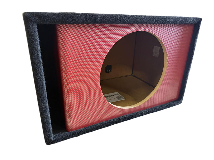 15SVR - 15 in Singlel Vented Red Carbon Fiber - Proudly USA Built utilizing Our Liquid Ink Process Red Carbon Fiber