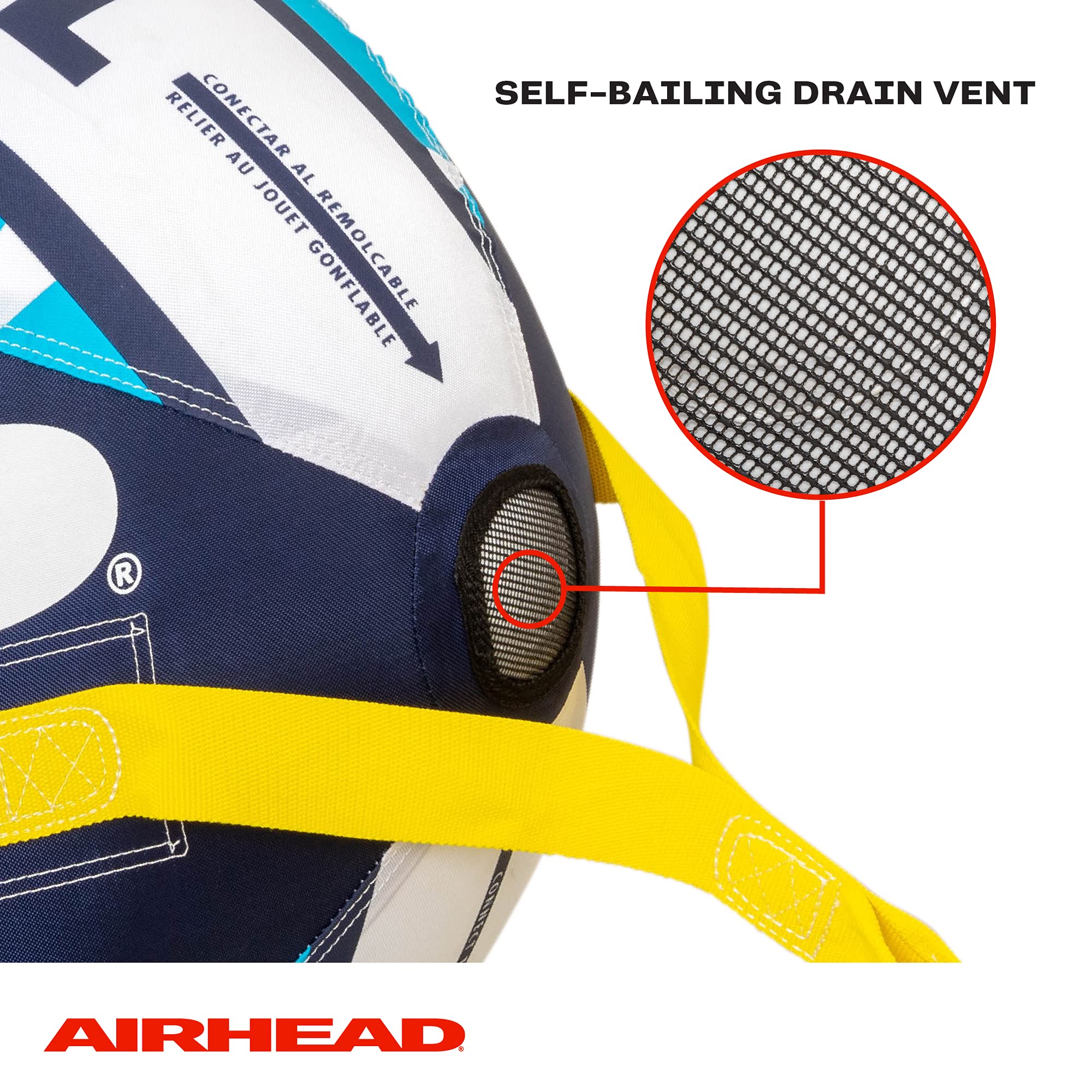 AIRHEAD Towable Tube Booster Ball, Rope Performance Ball