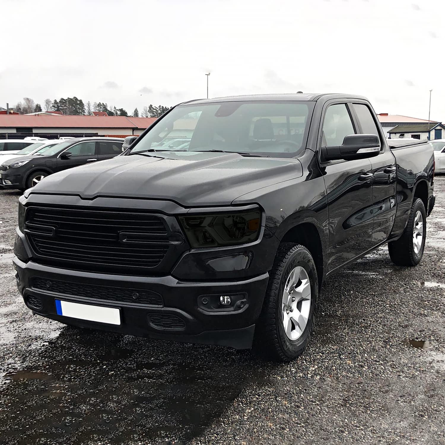 Smoke Headlights SPEC-D TUNING Compatible with 2019-2024 Ram 1500, Left + Right Pair Headlamp Assembly