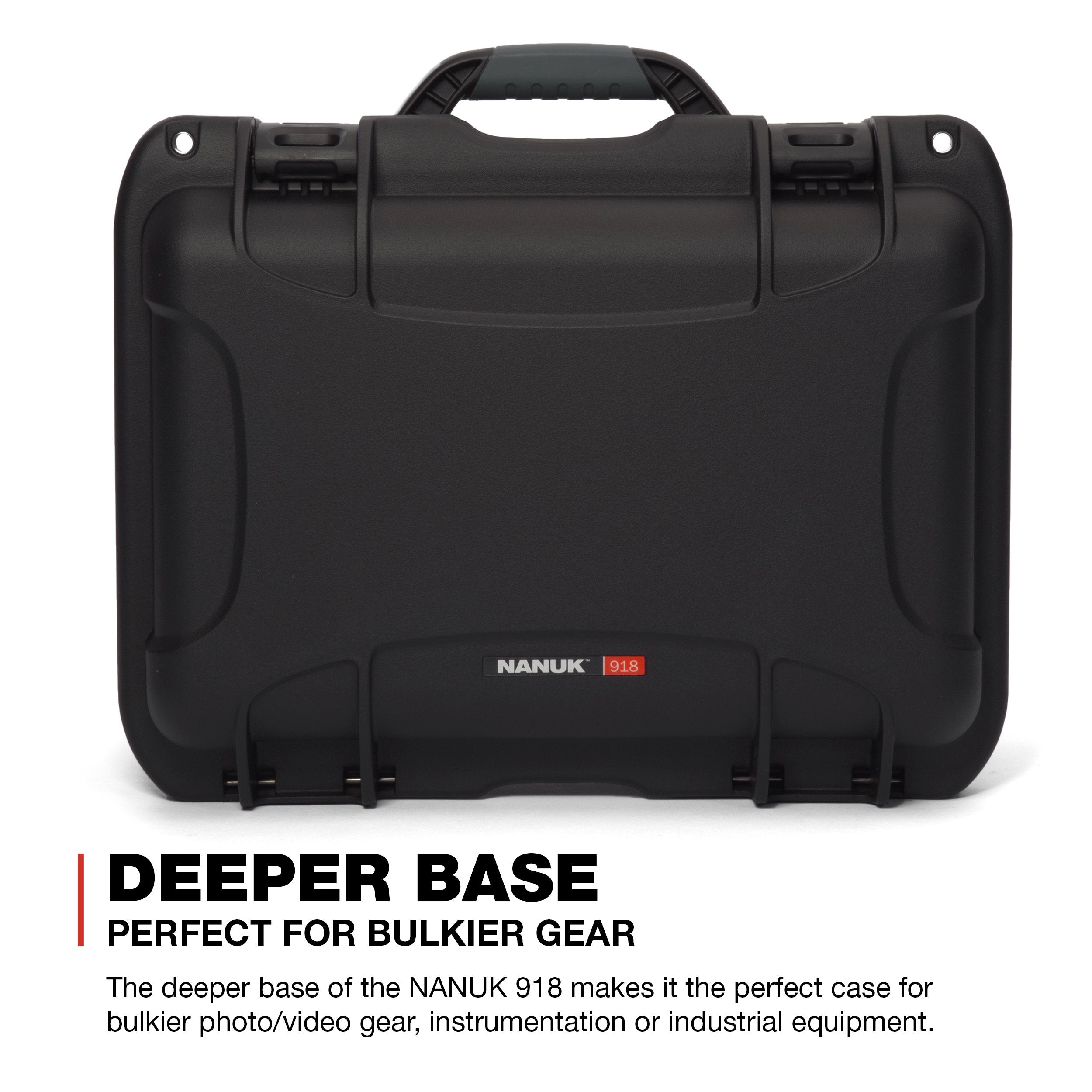 Waterproof Nanuk 918 Hard Case with Lid Organizer and Padded Divider - Black