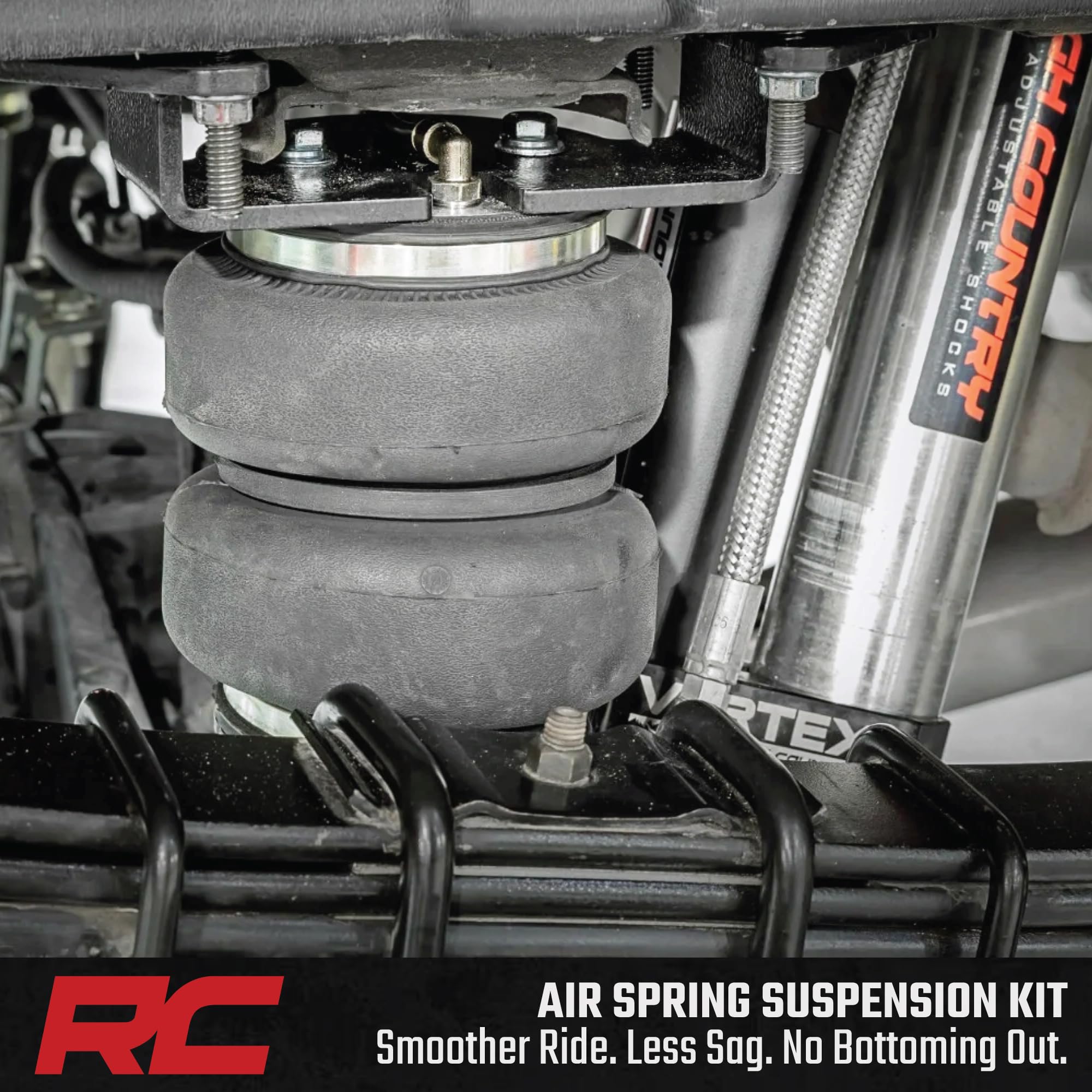 Rough Country Suspension Kit Air Bags with Compressor for Chevy Silverado & GMC Sierra 1500 (2019-2026) - Airbags for Trucks w/Stock Lift