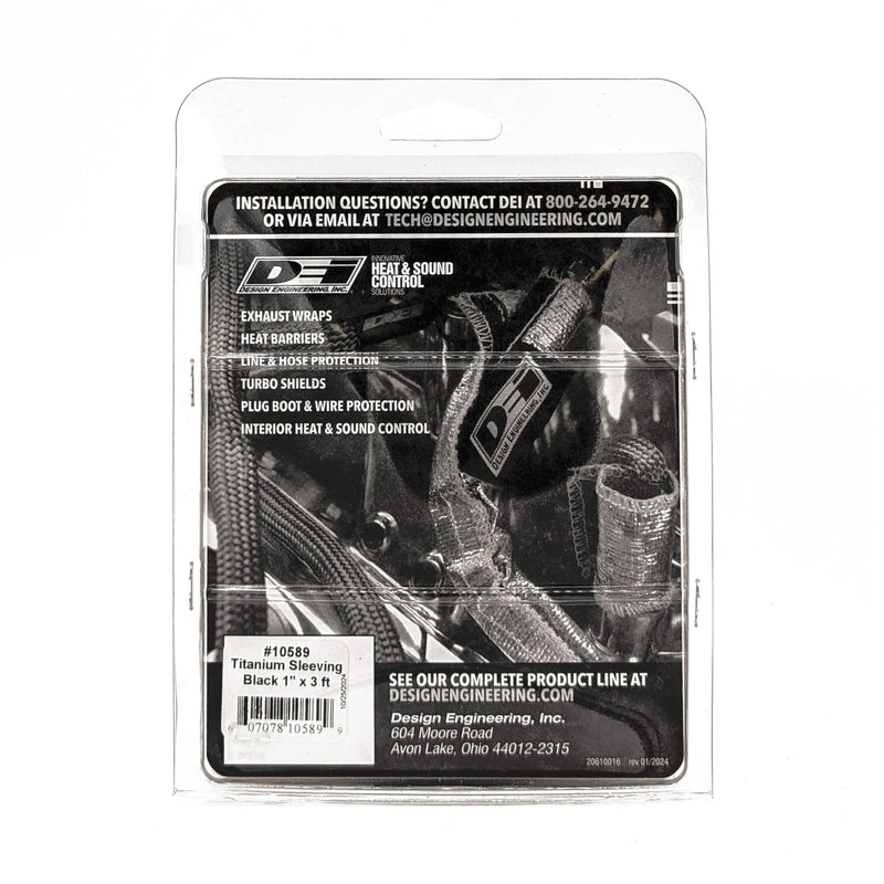 Black Titanium Design Engineering 10589 1" ID x 36" Protect-A-Sleeve with LR Technology