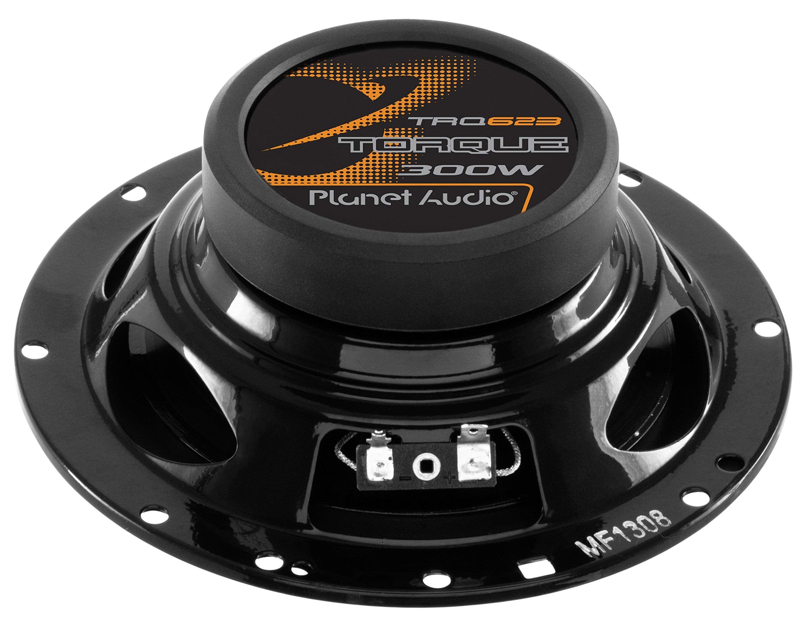 Torque Series Planet Audio TRQ623 6.5 Inch Car Audio Door Speakers - 300 Watts Max, 3 Way, Full Range, Coaxial, Sold in Pairs, Hook Up to Stereo and Amplifier, Tweeters