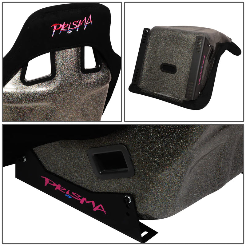 NRG Innovations Universal NRG-FRP-302BK-ULTRA Fixed Back Bucket Racing Seat for 5-Point Harnesses, Size L, Black Seat Cover,24" W X 35" H X 18" D