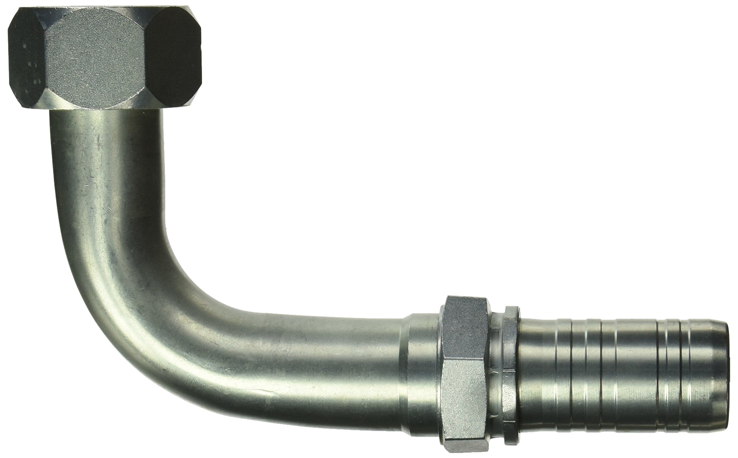 GlobalSpiral Gates 32GSP-32FJX90M Couplings, Female JIC 37° Flare Swivel, Zinc Plated Carbon Steel, 10.71", 90° Bent Tube, 2" ID